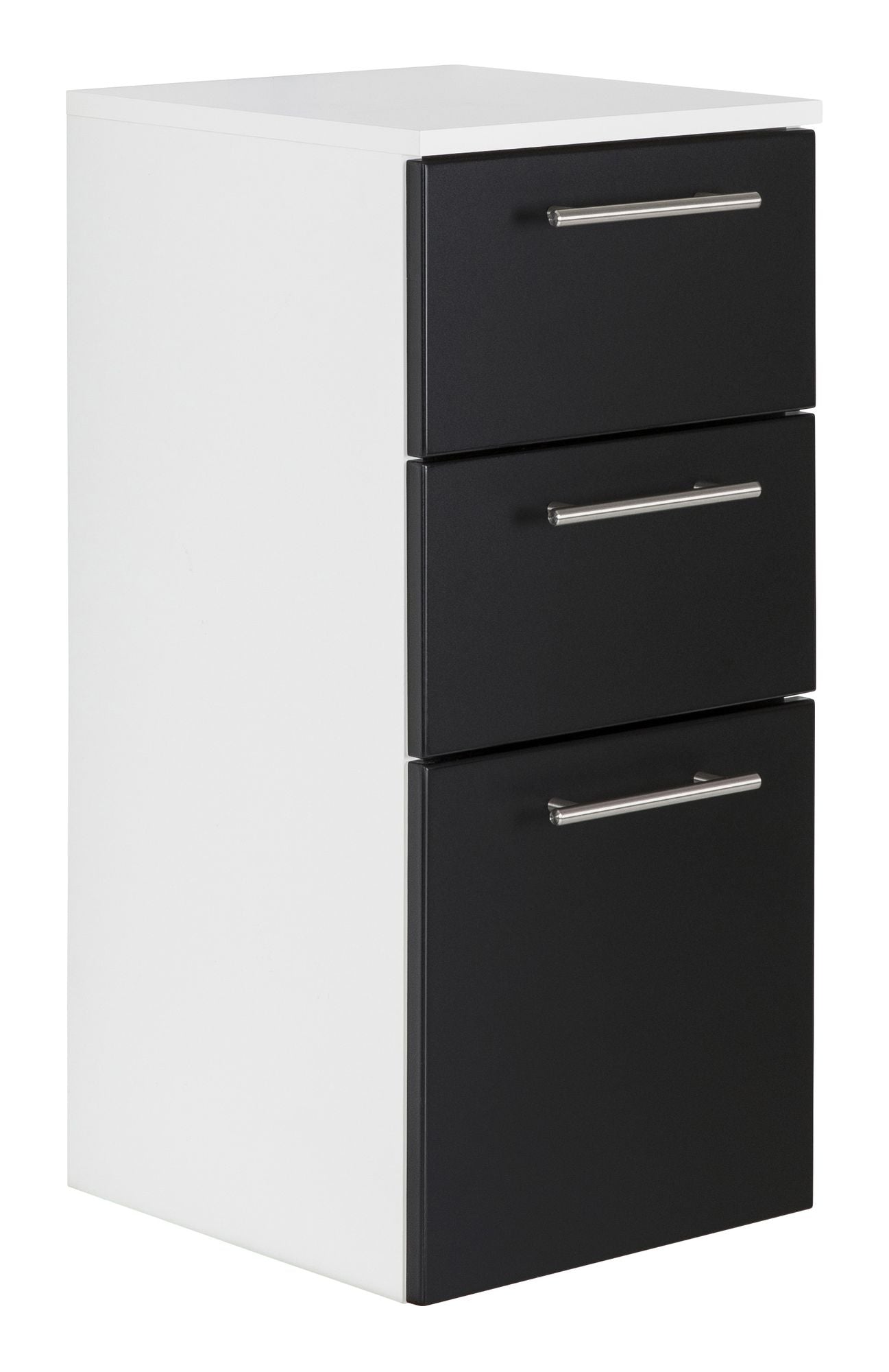 Midischrank Basic Farben: weiß/weiß hochglanz, weiß/schwarz seidenglanz,weiß/anthrazit seidenglanz, weiß/eiche hell, weiß/beton