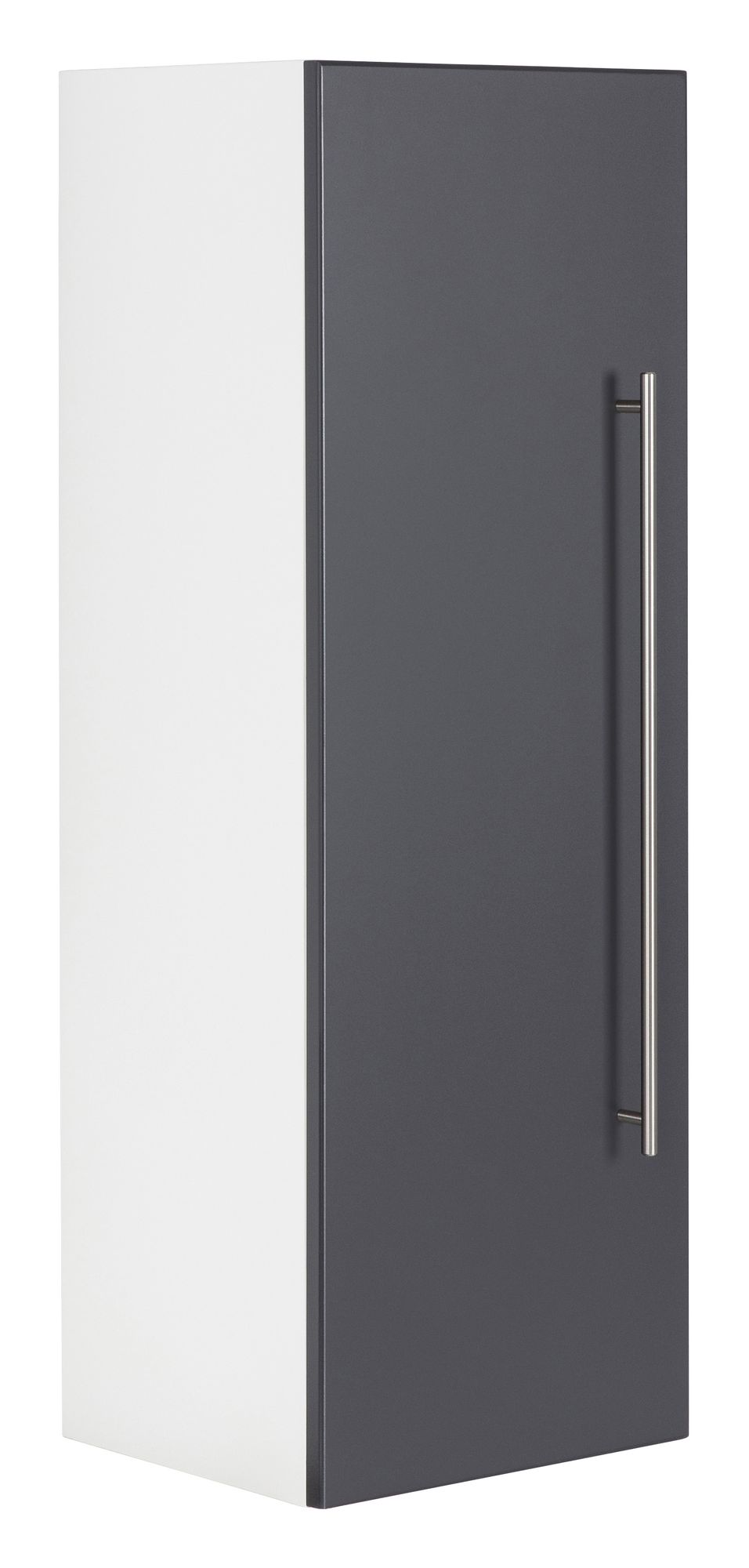 Hochschrank Basic 100, Farben: weiß/weiß hochglanz, weiß/schwarz seidenglanz,weiß/anthrazit seidenglanz, weiß/eiche hell, weiß/beton