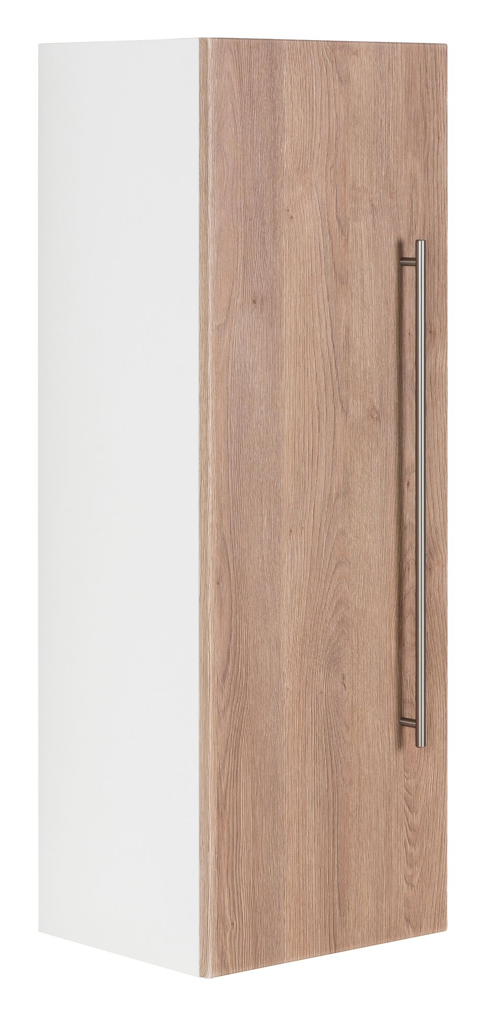 Hochschrank Basic 100, Farben: weiß/weiß hochglanz, weiß/schwarz seidenglanz,weiß/anthrazit seidenglanz, weiß/eiche hell, weiß/beton