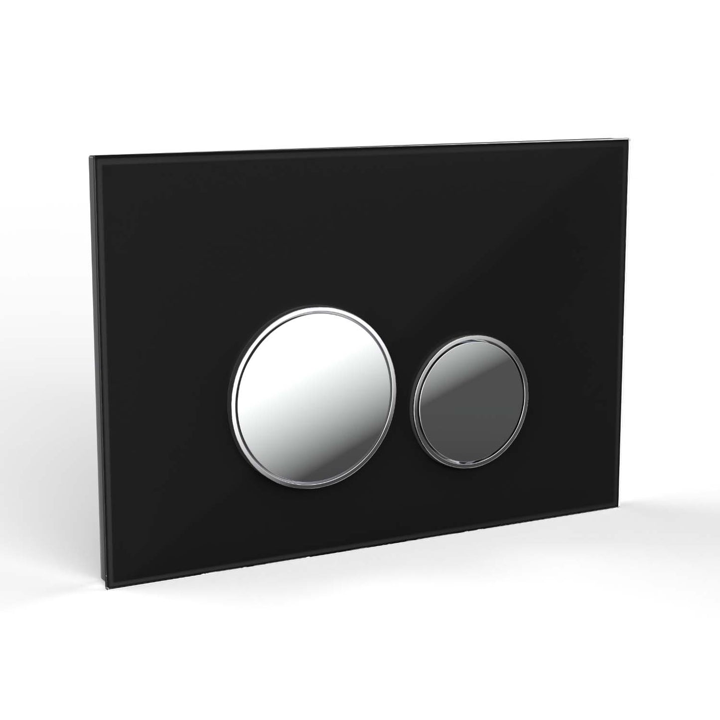 Drückerplatte Glas Schwarz Kompatibel zu Geberit Duofix SIGMA DELTA & BASIC (UP 320) 2 Mengenspülung