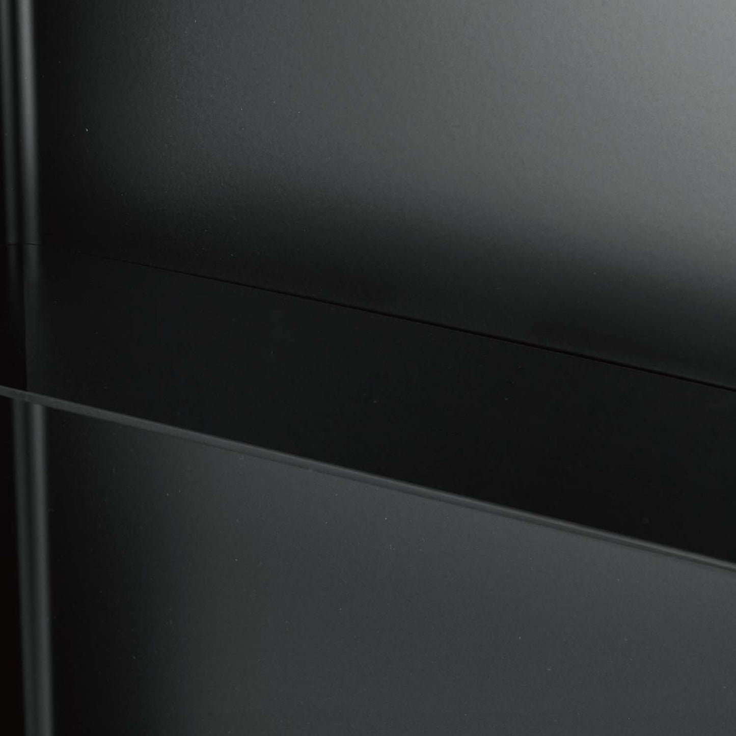 Stilform Wandnische Edelstahl Schwarz Matt in 60x30 mit Unterteilung