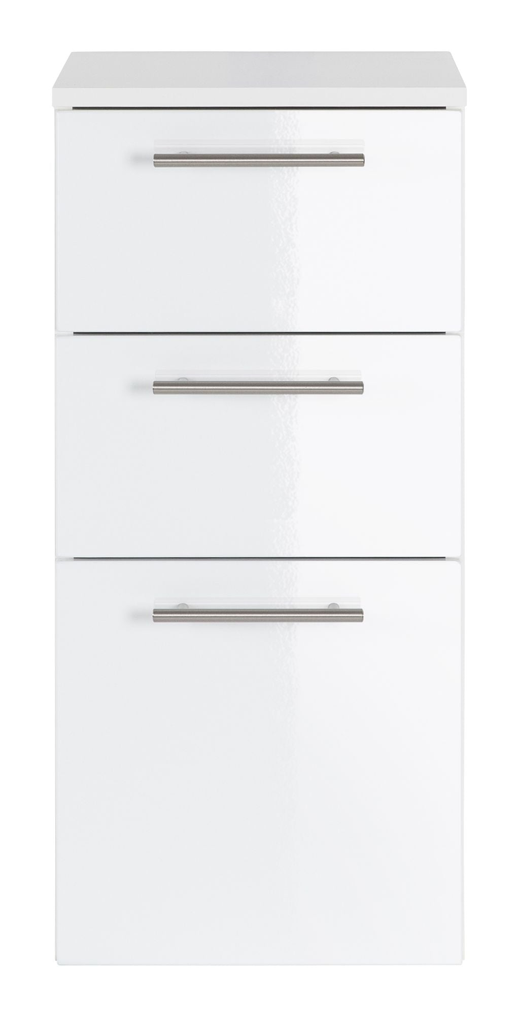 Midischrank Basic Farben: weiß/weiß hochglanz, weiß/schwarz seidenglanz,weiß/anthrazit seidenglanz, weiß/eiche hell, weiß/beton