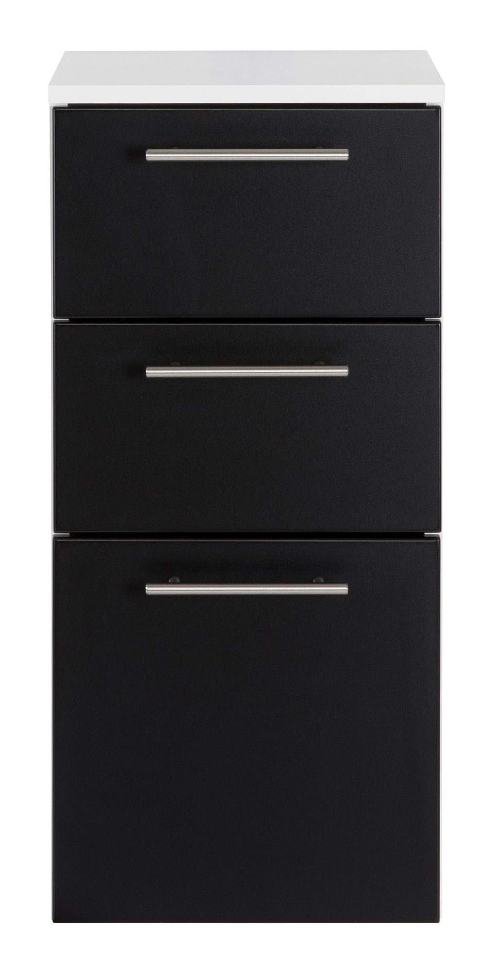 Midischrank Basic Farben: weiß/weiß hochglanz, weiß/schwarz seidenglanz,weiß/anthrazit seidenglanz, weiß/eiche hell, weiß/beton