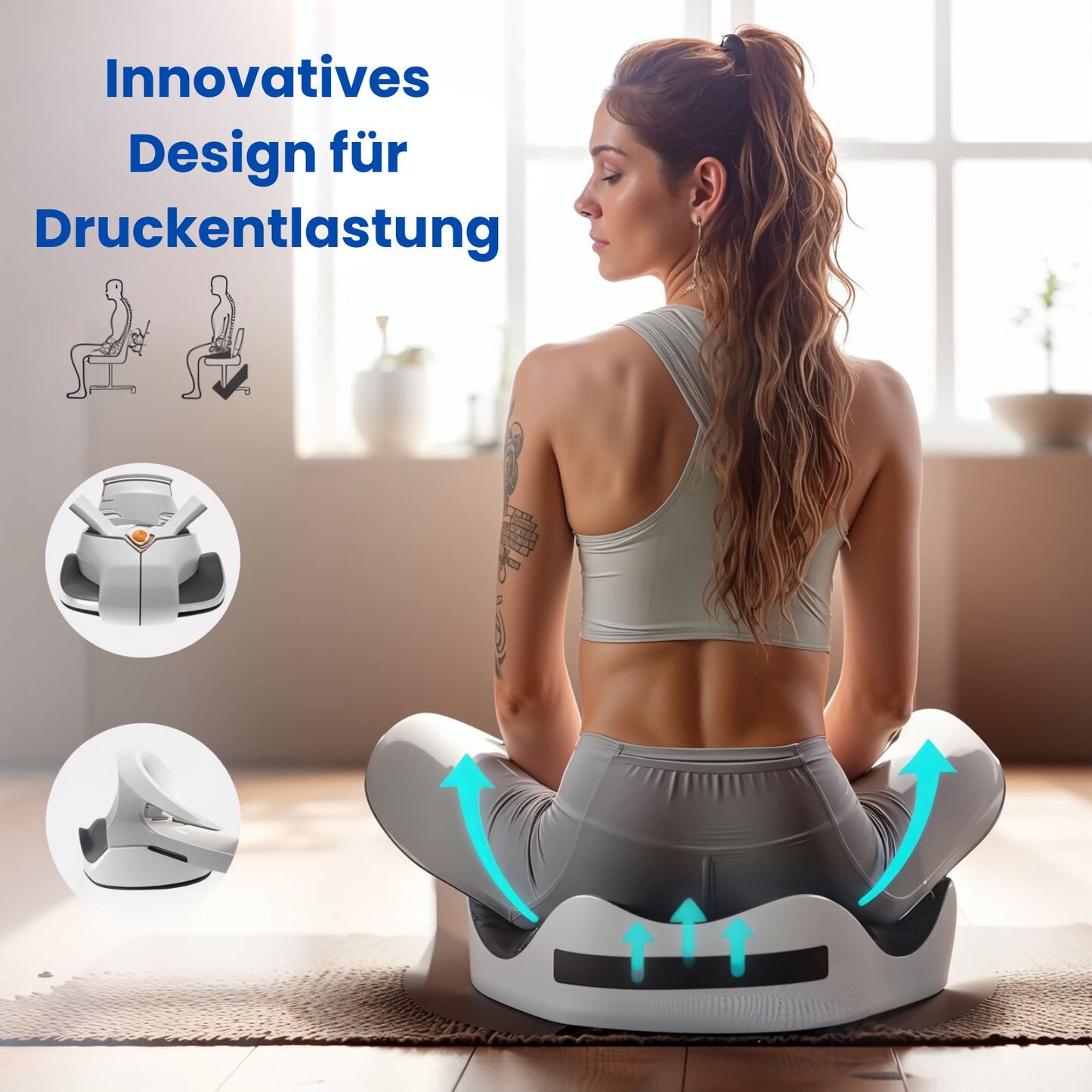 Orthopädisches Sitzkissen aus Visco Memoryschaum Polster
