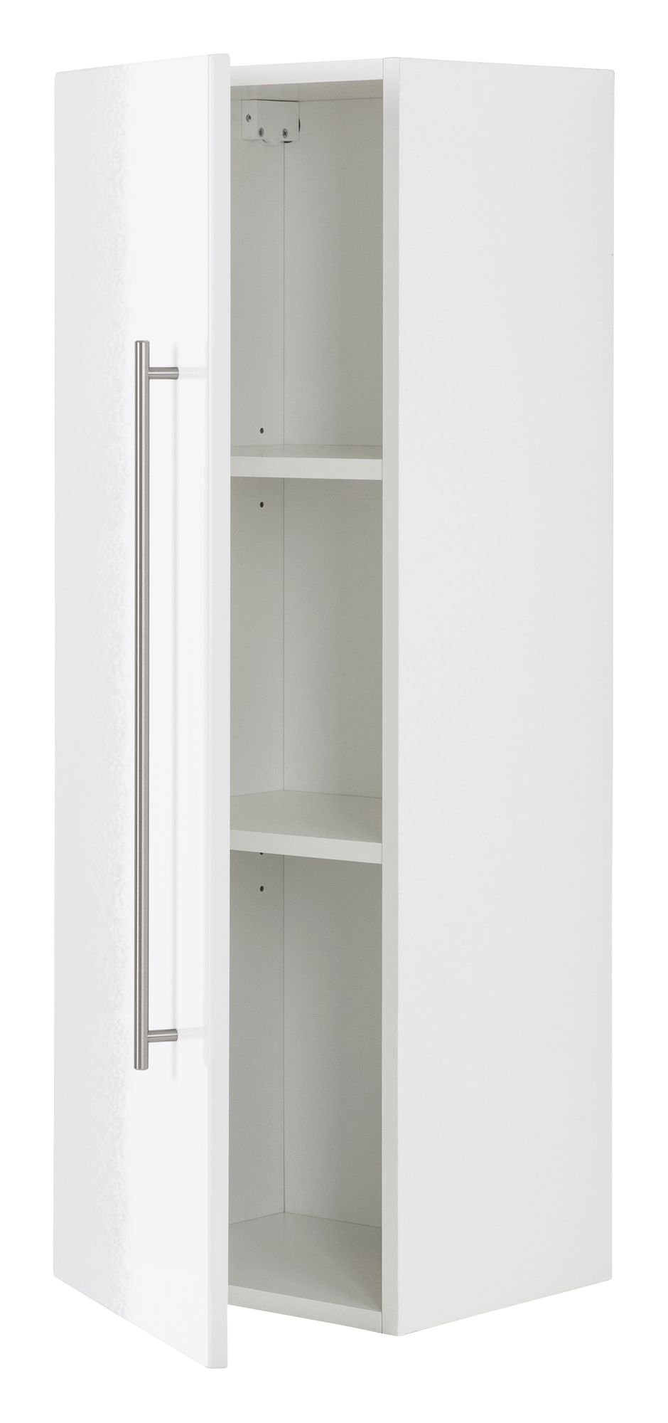 Hochschrank Basic 100, Farben: weiß/weiß hochglanz, weiß/schwarz seidenglanz,weiß/anthrazit seidenglanz, weiß/eiche hell, weiß/beton