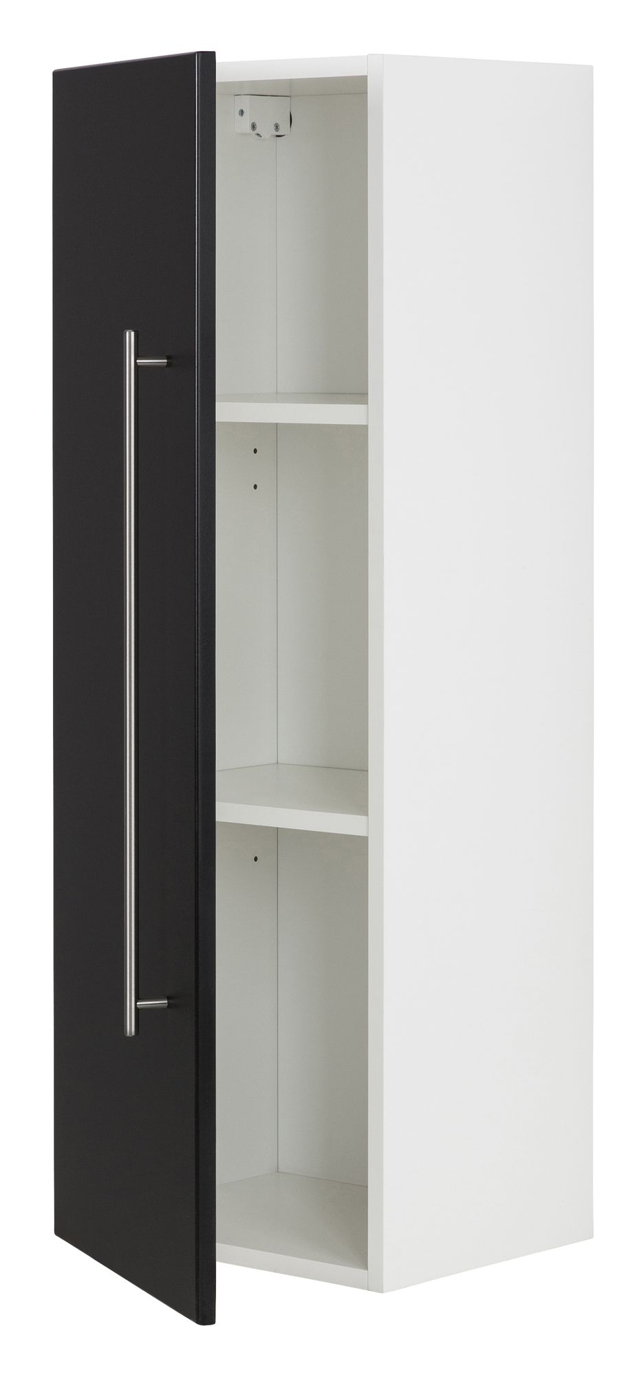 Hochschrank Basic 100, Farben: weiß/weiß hochglanz, weiß/schwarz seidenglanz,weiß/anthrazit seidenglanz, weiß/eiche hell, weiß/beton