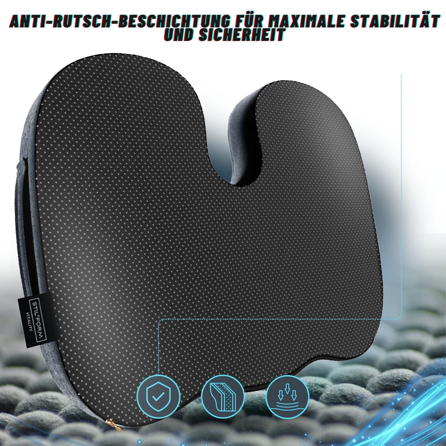 Ergonomisches Sitzkissen aus Memory & Gel Schaum Polster