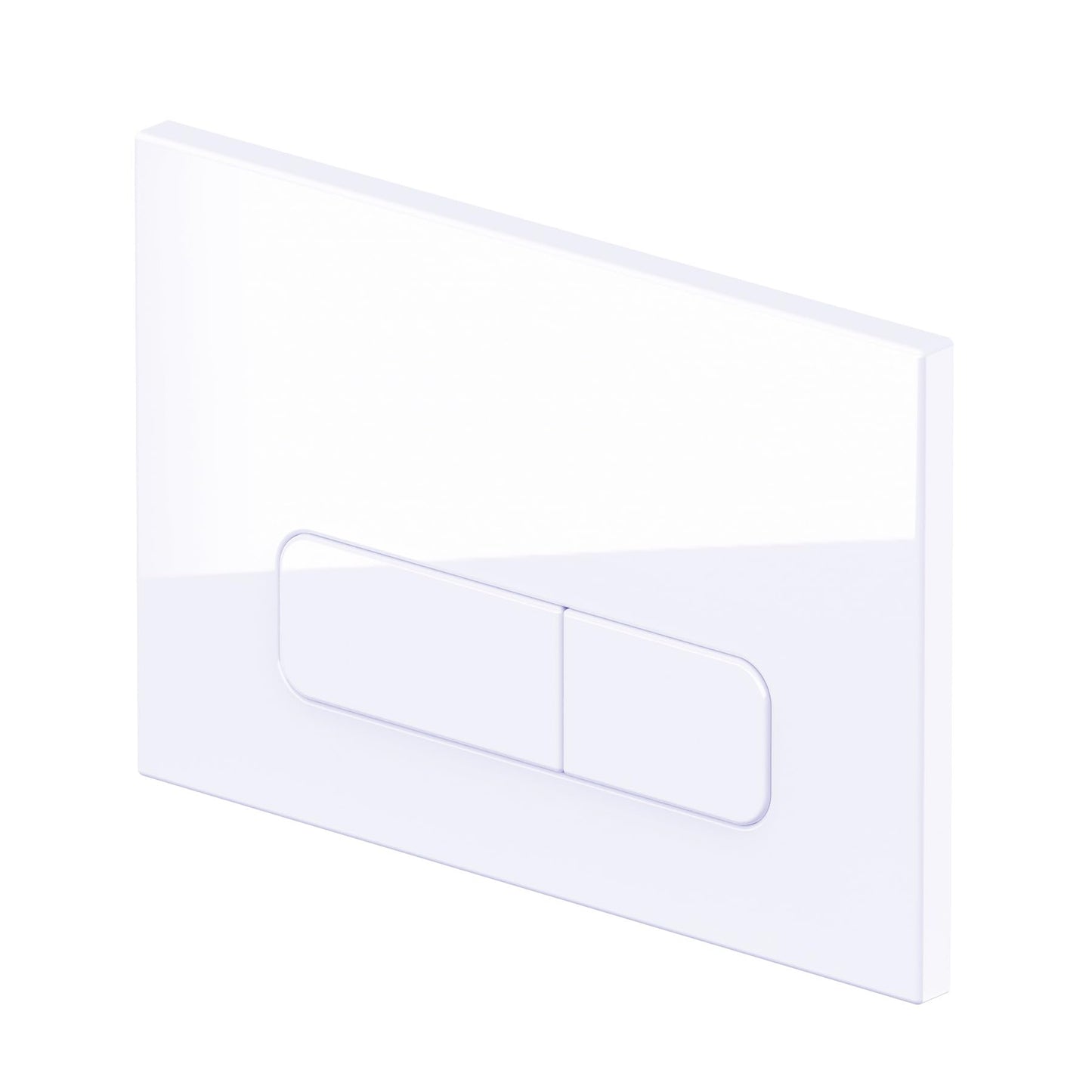 Drückerplatte Kompatibel zu Geberit Duofix Sigma (UP 320) 2 Mengenspülung, Farbe: Kaltweiß mit leichtem Lilastich