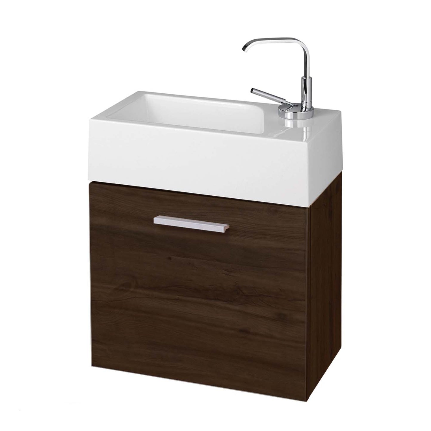 Gäste-WC Badmöbel Waschbecken mit Unterschrank und Ablagefächer Handwaschbecken