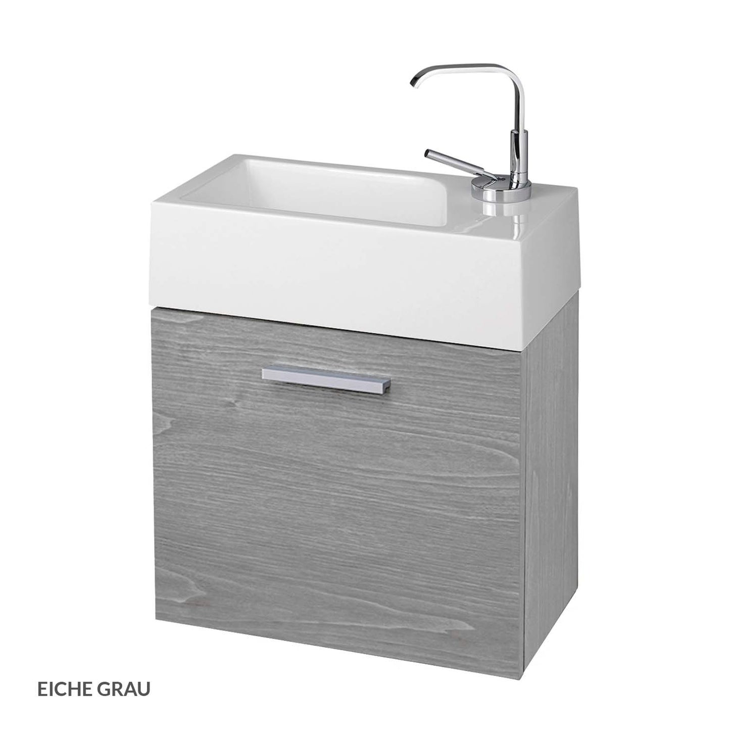 Gäste-WC Badmöbel Waschbecken mit Unterschrank und Ablagefächer Handwaschbecken