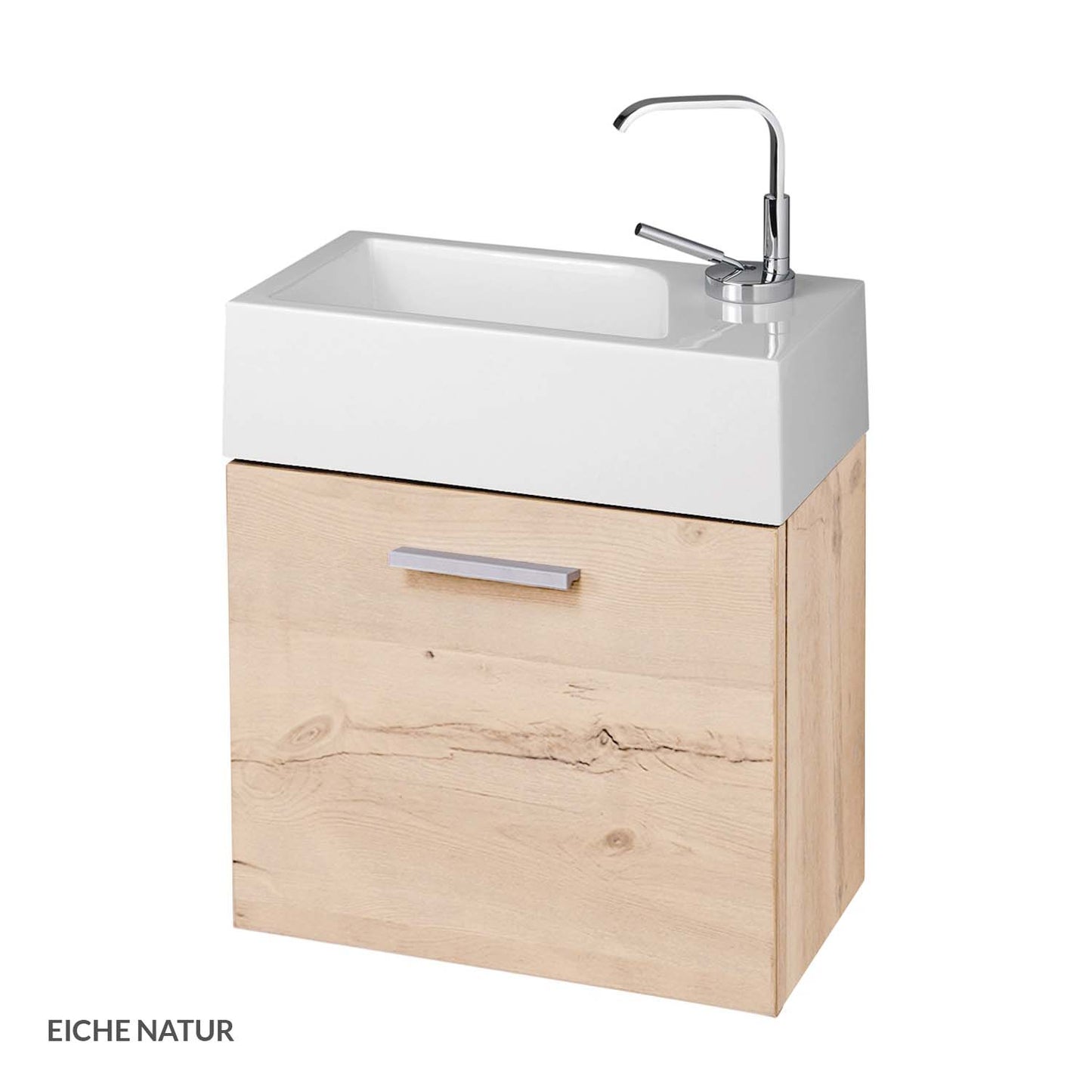 Gäste-WC Badmöbel Waschbecken mit Unterschrank und Ablagefächer Handwaschbecken