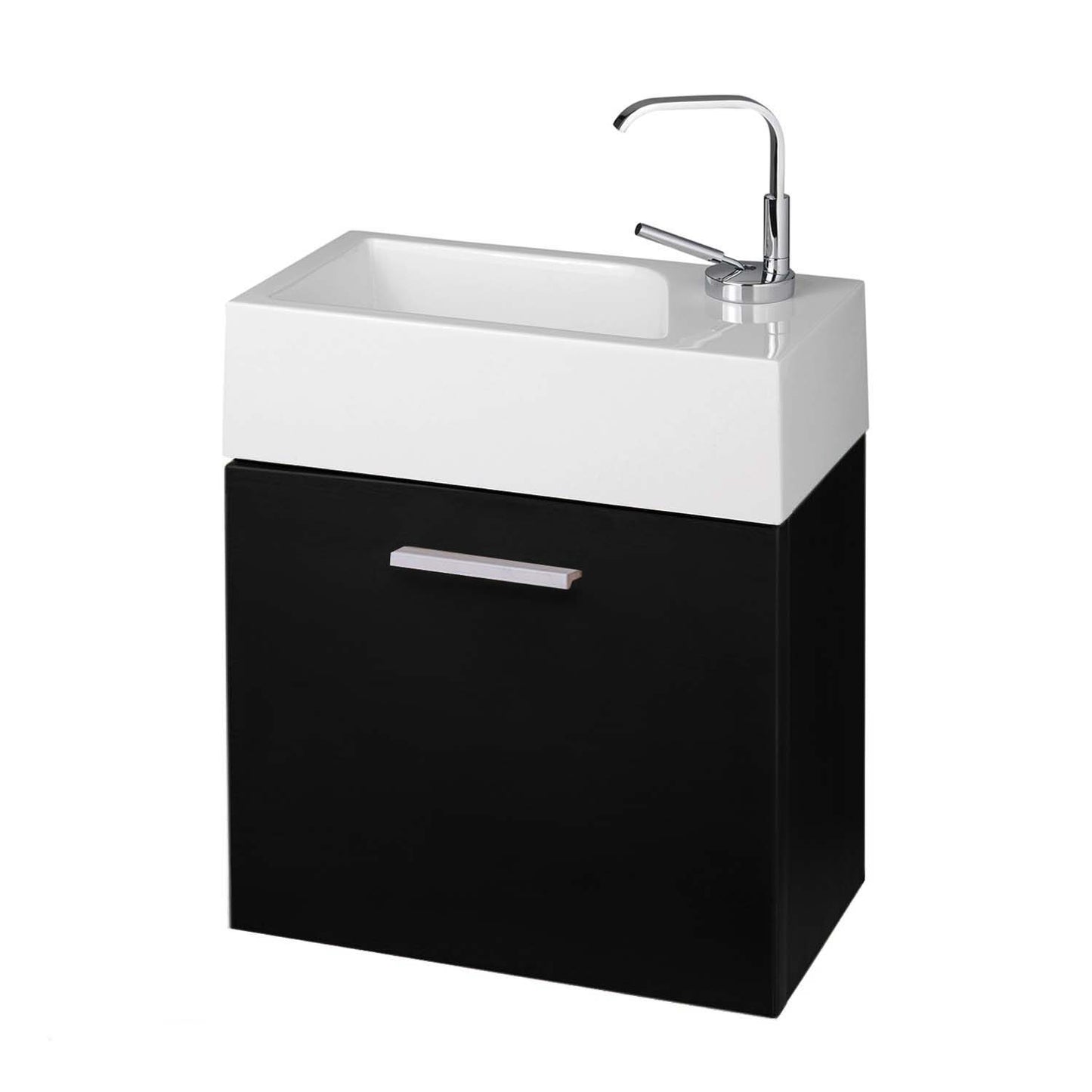 Gäste-WC Badmöbel Waschbecken mit Unterschrank und Ablagefächer Handwaschbecken