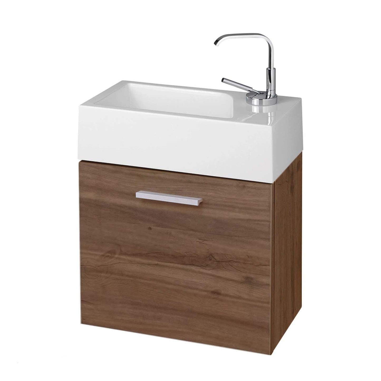 Gäste-WC Badmöbel Waschbecken mit Unterschrank und Ablagefächer Handwaschbecken