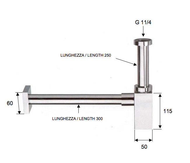 Remer "Square" Siphon Geruchsverschluss