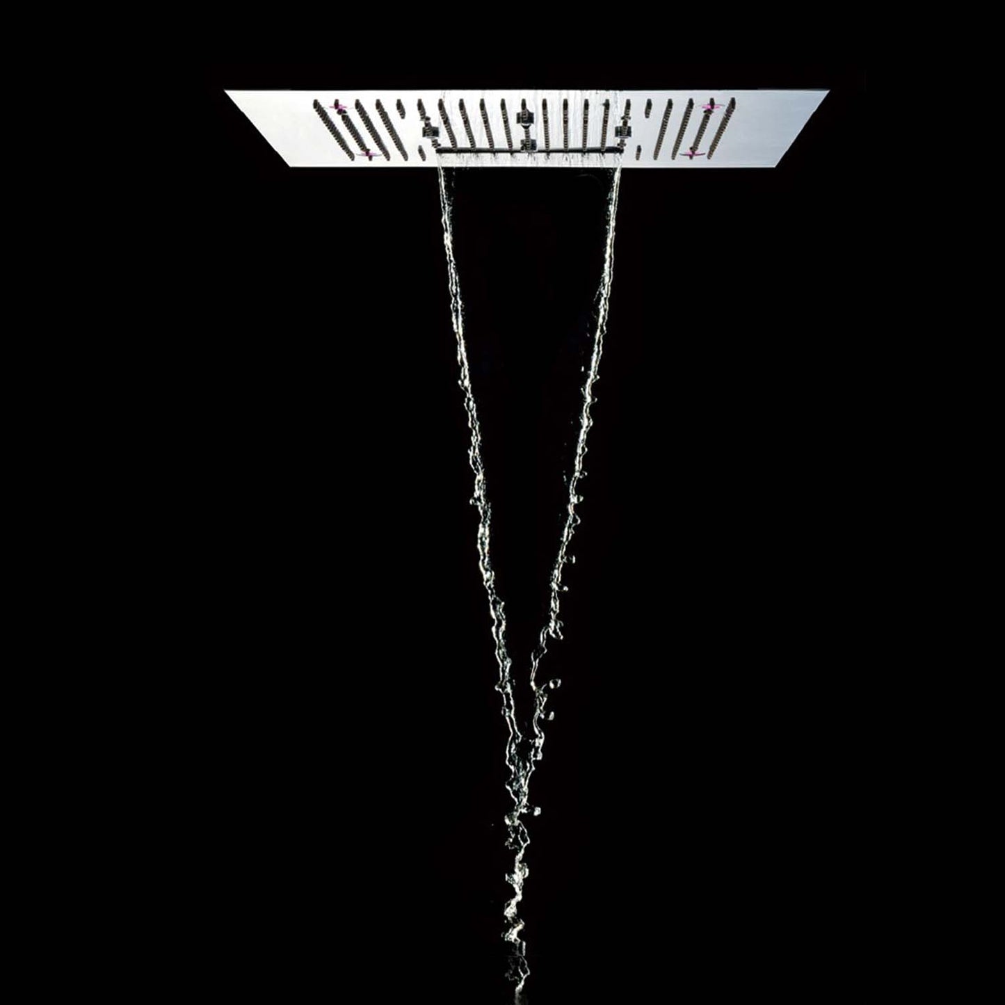 Soho Regendusche 80x80 LED Wasserfall & Nebel mit Einbaurahmen