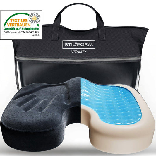 Ergonomisches Sitzkissen aus Memory & Gel Schaum Polster