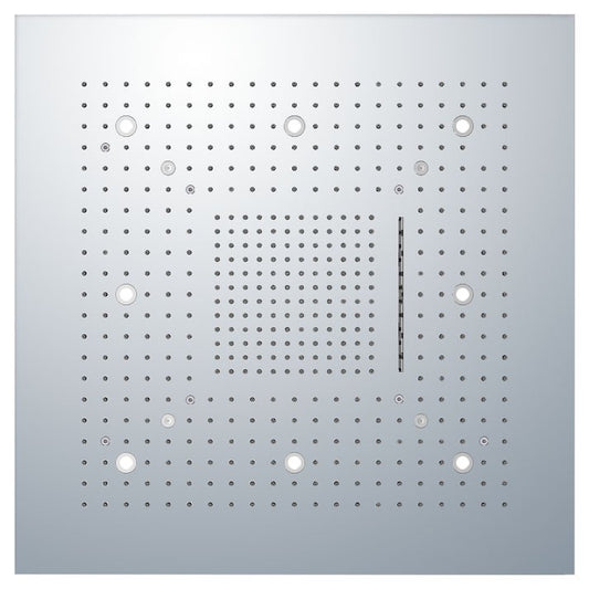 Soho Regendusche 80x80 LED Wasserfall & Nebel mit Einbaurahmen