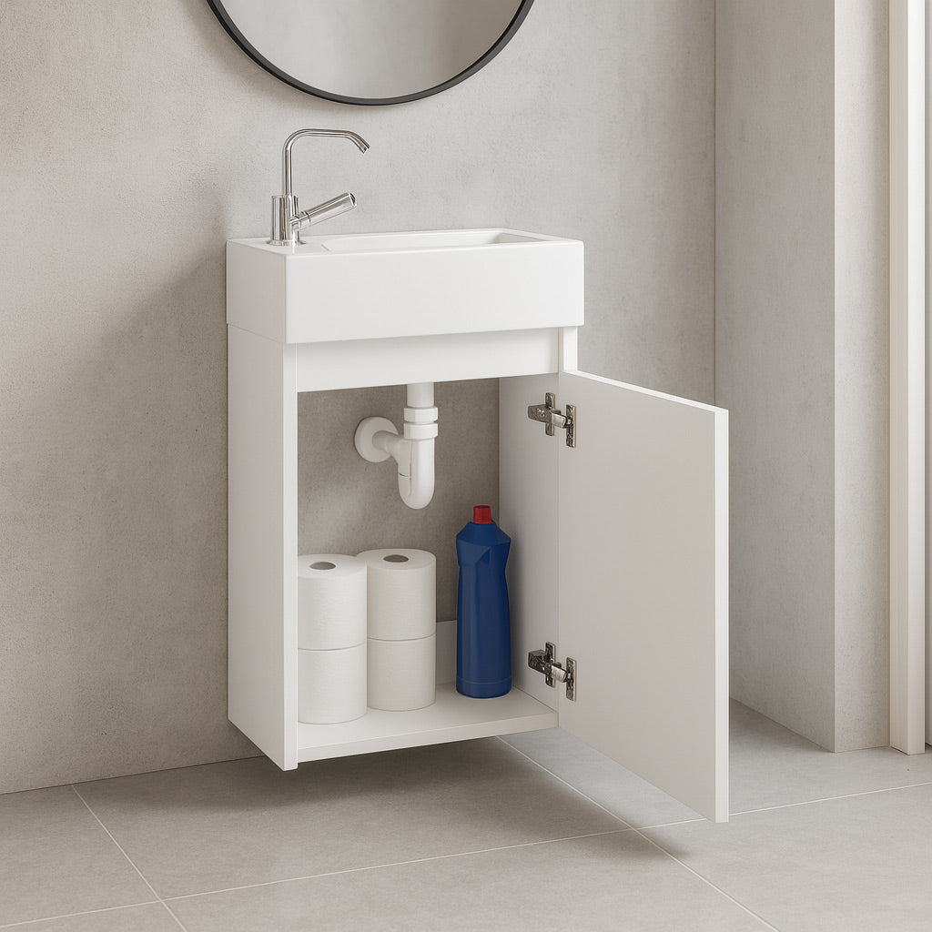 Gäste-WC Badmöbel Waschbecken mit Unterschrank Handwaschbecken