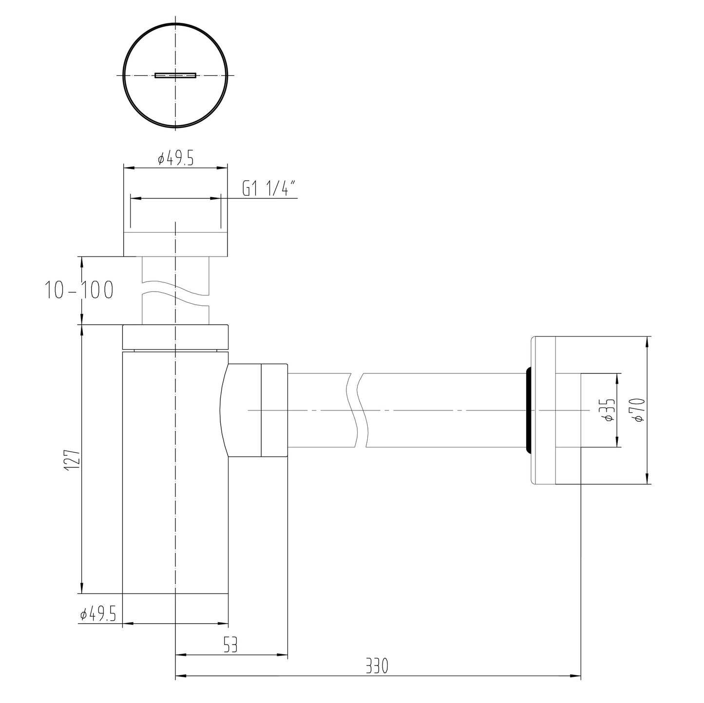 Design Minimal Siphon Geruchsverschluss
