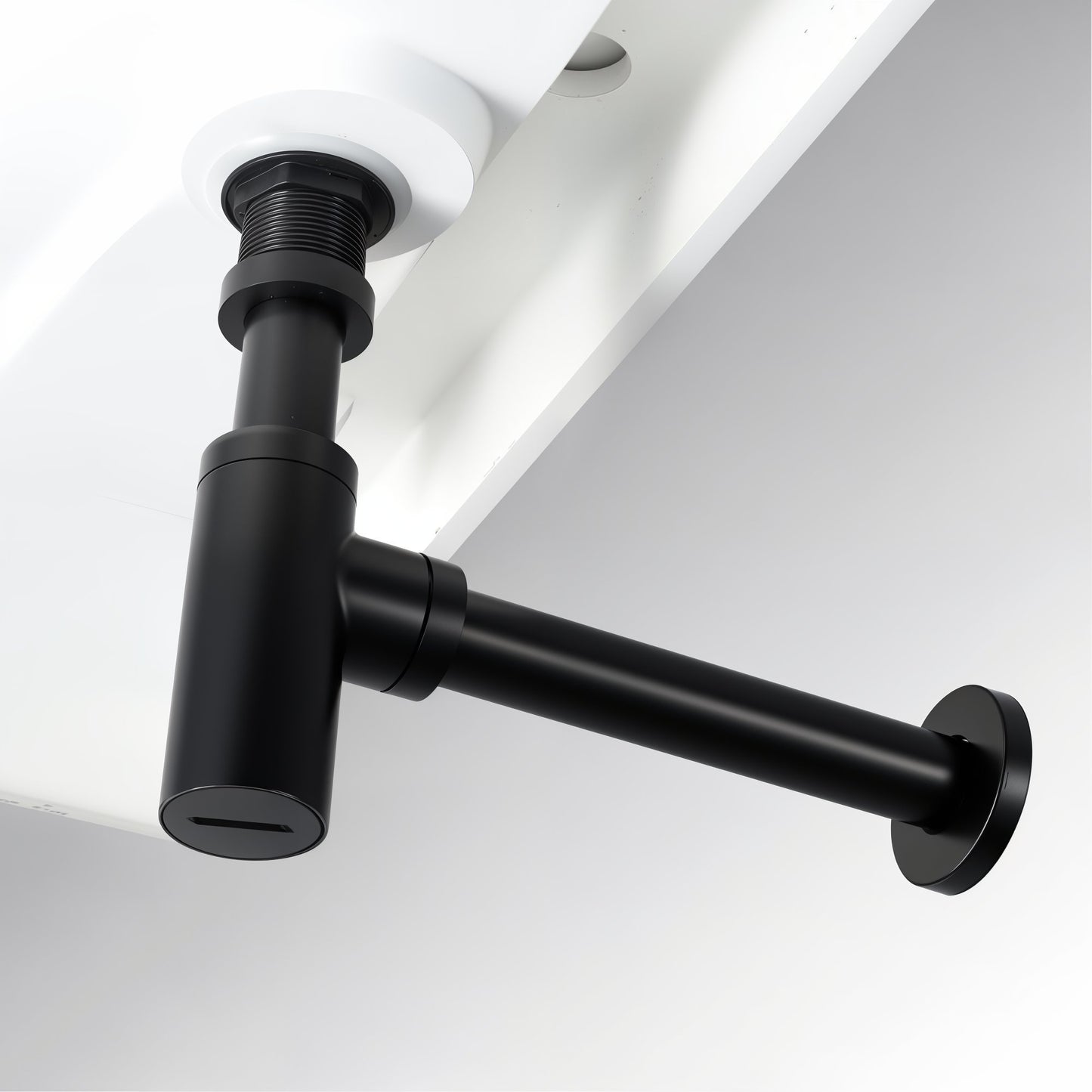 STILFORM Designer "Minimal" Siphon Geruchsverschluss in Schwarz Matt