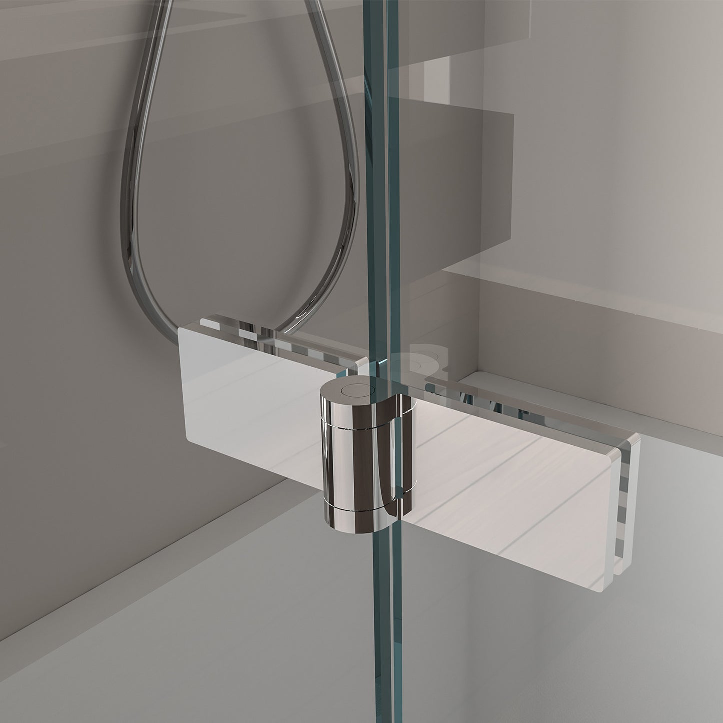 Badewannenaufsatz Glas Duschwand Chrom 80x140 oder 100x140