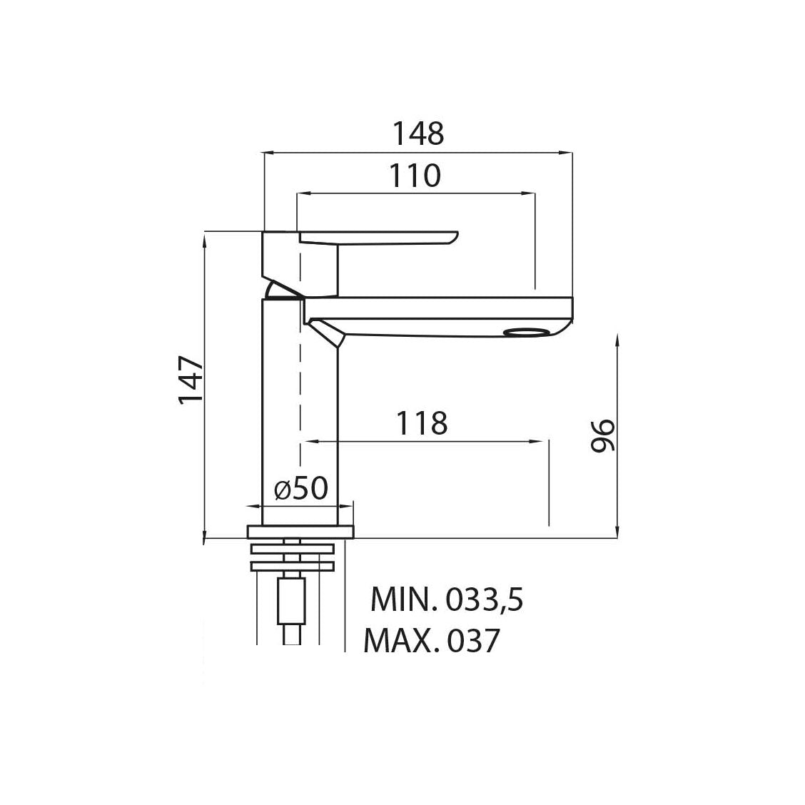 Moderne Waschtischarmatur Highline Chrom