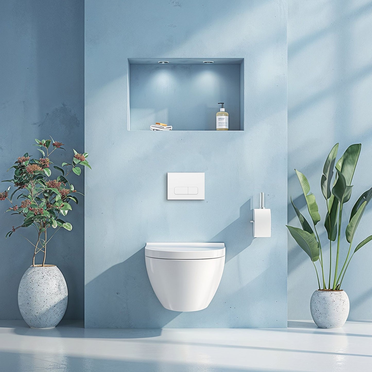 Drückerplatte Weiß Matt Kompatibel zu Geberit Duofix Sigma / DELTA 2 Mengenspülung