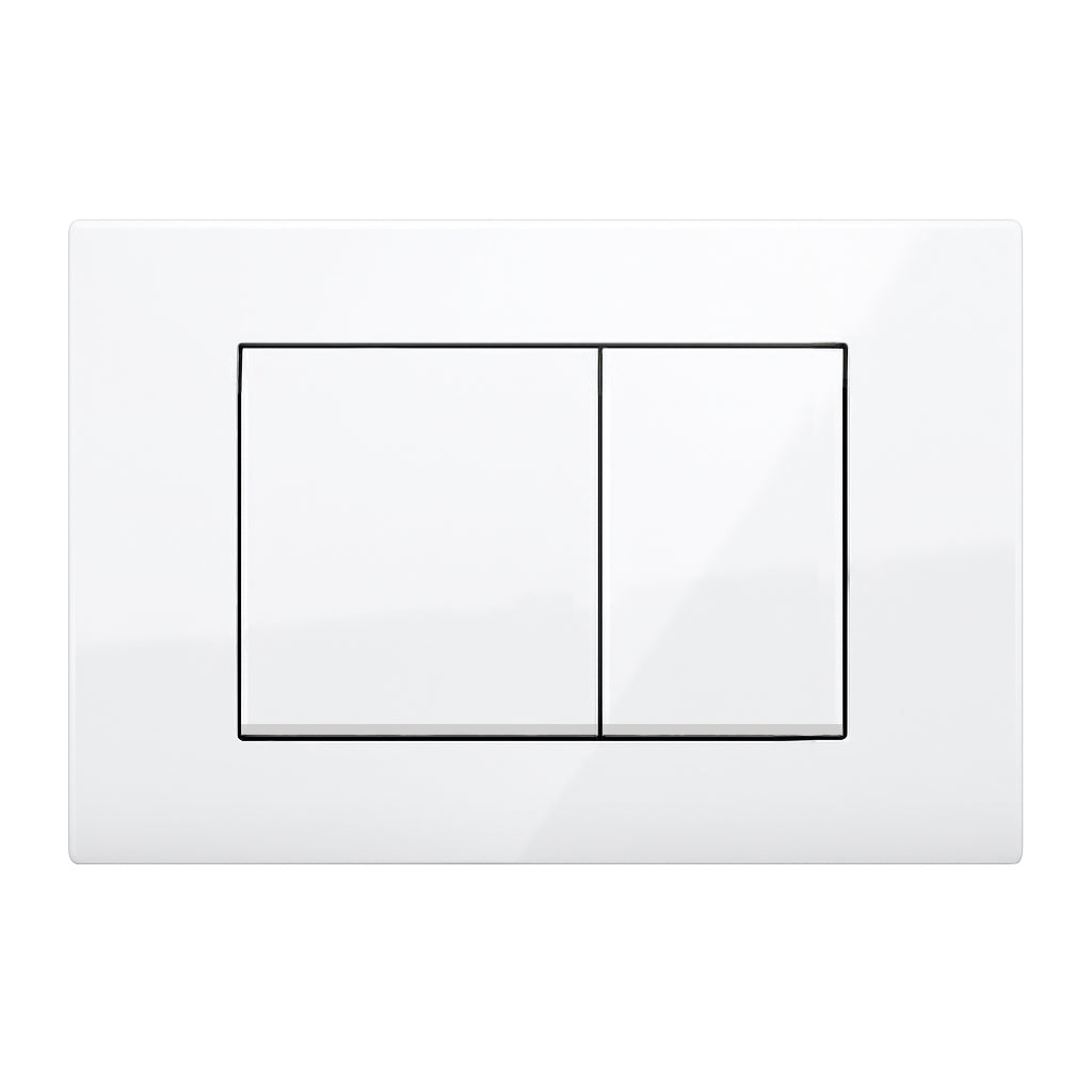 Drückerplatte Weiß Glänzend Kompatibel zu Geberit Duofix Sigma (UP 320) 2 Mengenspülung