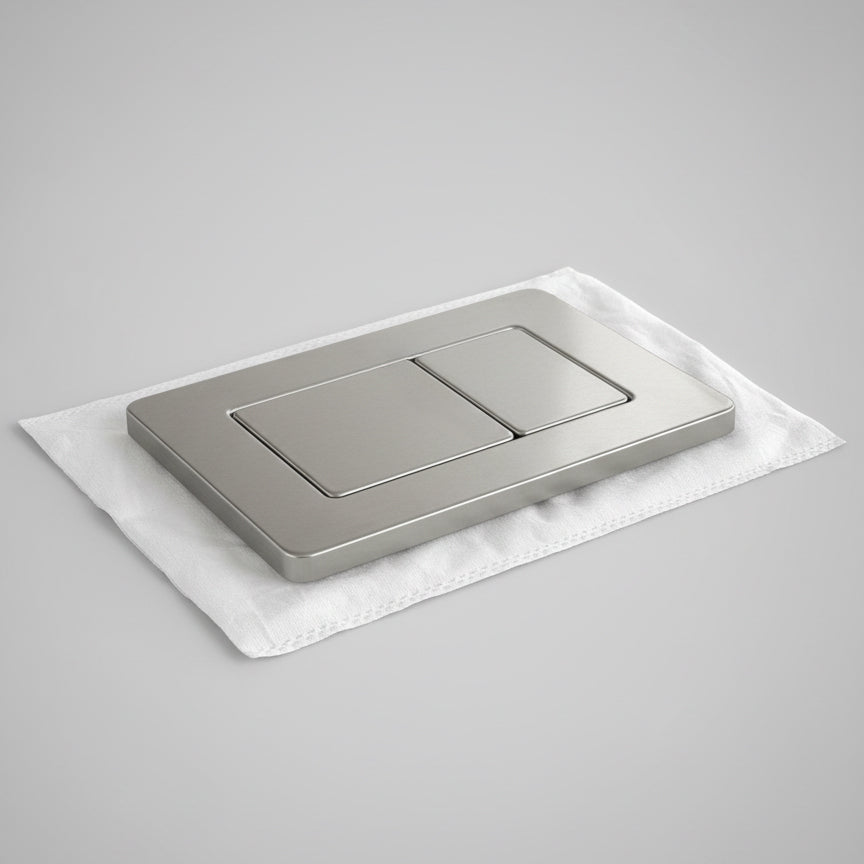 Drückerplatte Edelstahl Kompatibel zu Geberit Duofix Sigma / DELTA 2 Mengenspülung