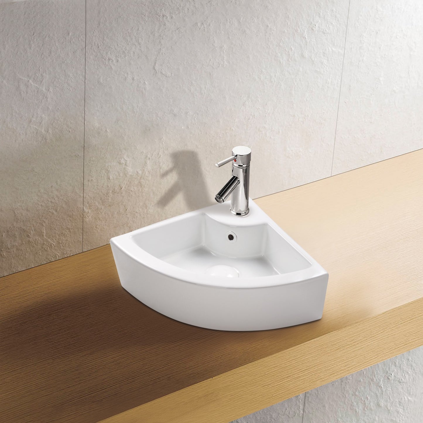 Eck Keramik Waschbecken Gäste WC 46x32 cm