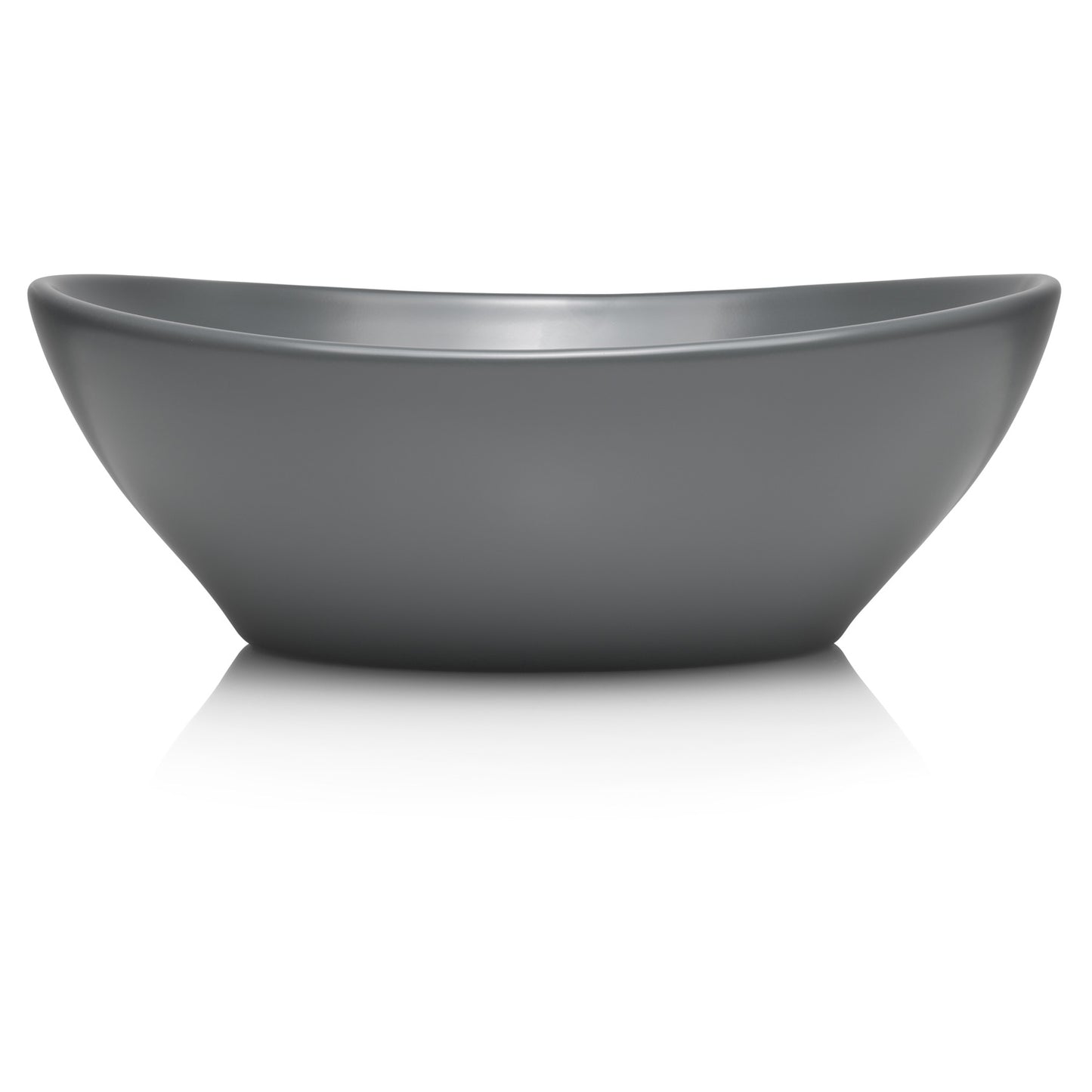 AKTION: Park Waschbecken in Anthrazit Matt aus feinster Keramik als Aufsatzwaschbecken ohne Hahnloch 400 x 340 x 145 mm