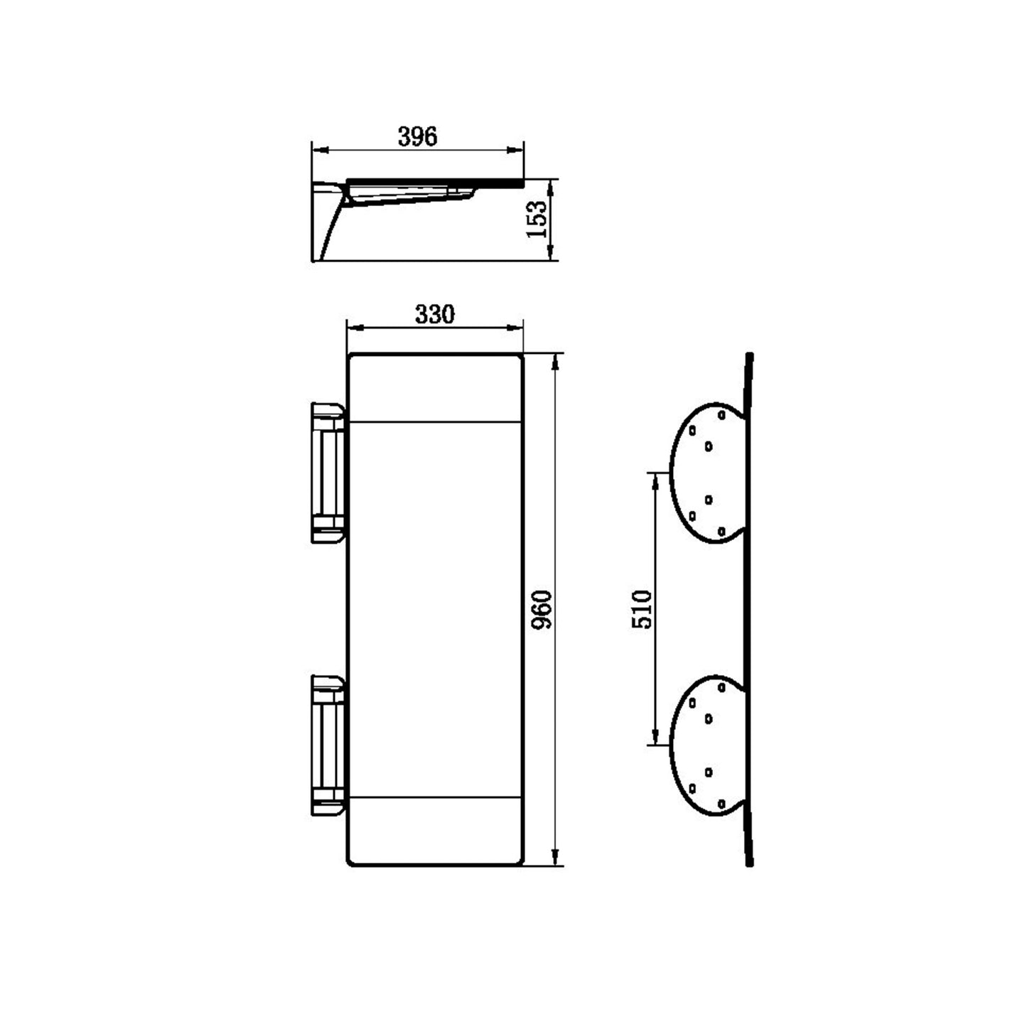 Mecca CARE Duschsitz 960×330MM Klappsitz