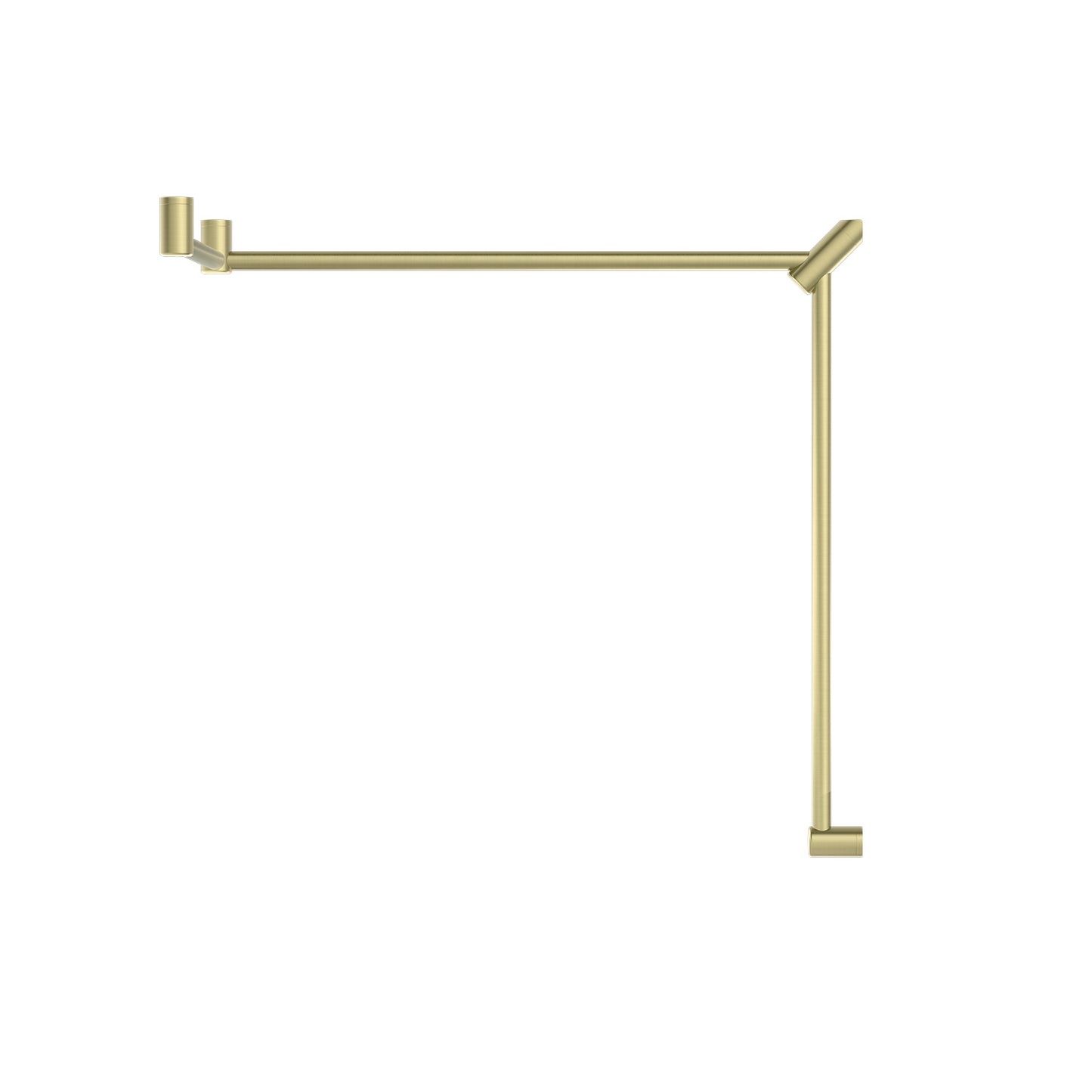 Mecca CARE 32 mm DDA WC Haltegriff Set, 90° durchgehend, 600 x 1065 x 1025 mm Stützgriff