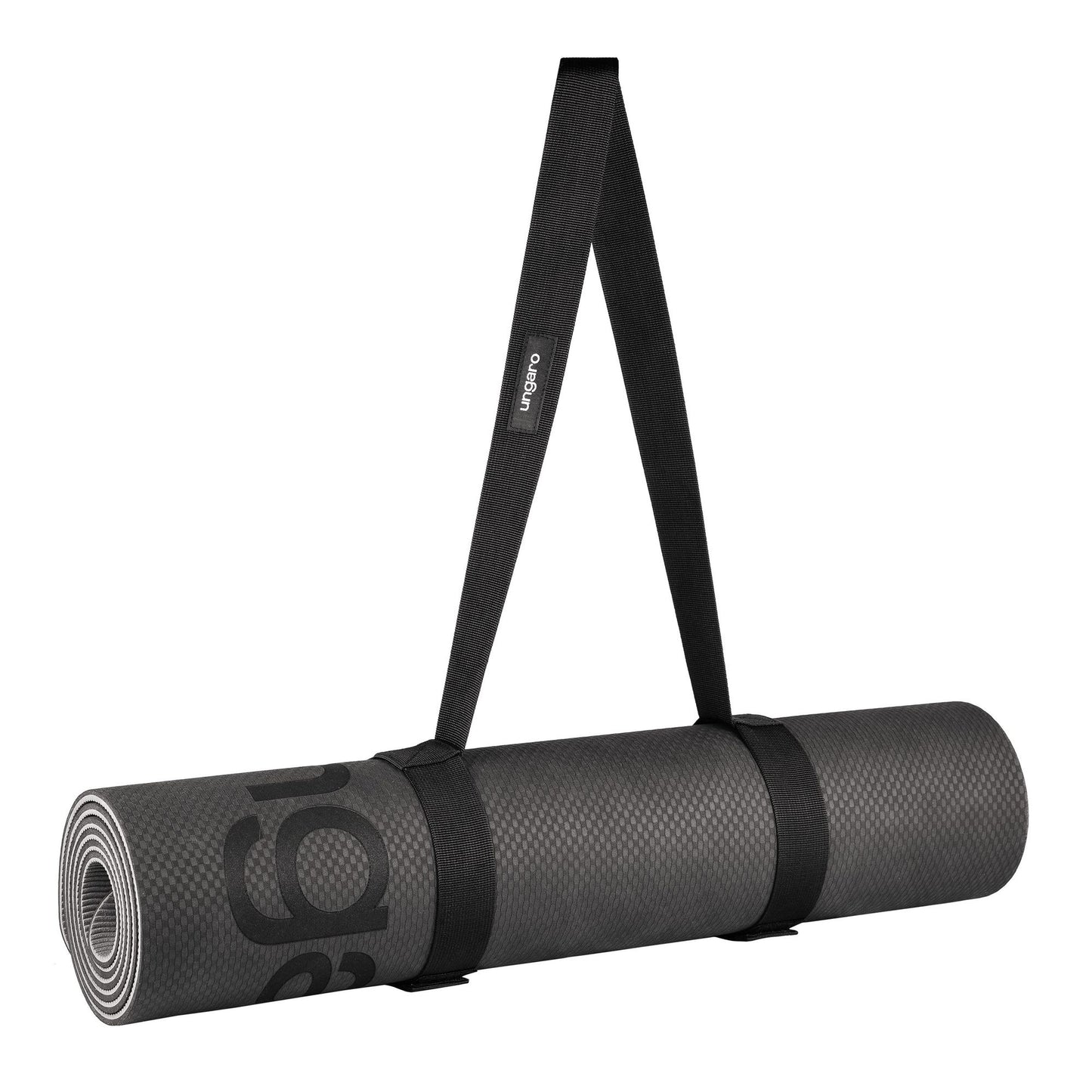 Ungaro Designer Yogamatte Leone Black Rutschfest aus TPE Schadstofffrei 180 x 61 x 6 cm