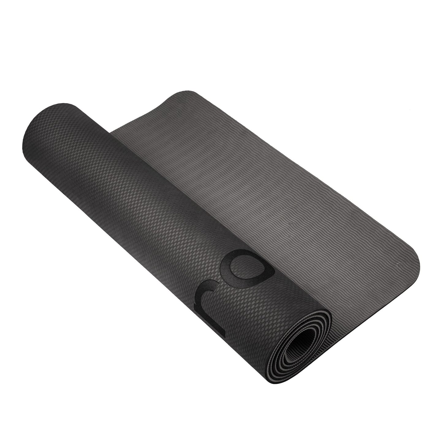 Ungaro Designer Yogamatte Leone Black Rutschfest aus TPE Schadstofffrei 180 x 61 x 6 cm