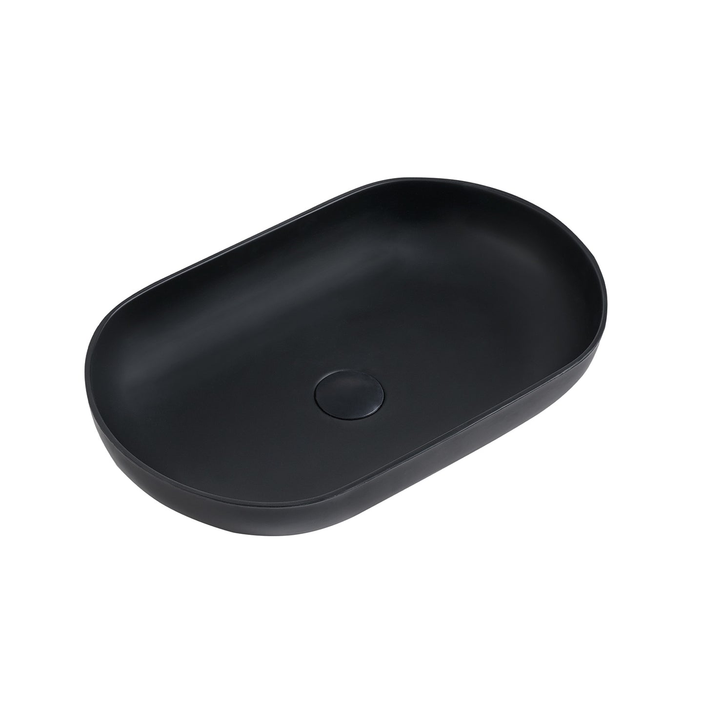 Mineralguss Waschbecken Soho 2.0 Schwarz Matt 54 x 34 cm Aufsatzwaschbecken