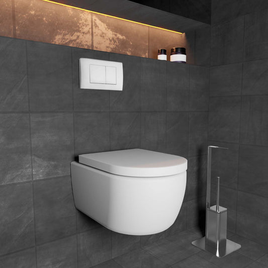 Drückerplatte Weiß Matt Kompatibel zu Geberit Duofix Sigma (UP 320) oder DELTA 2 Mengenspülung