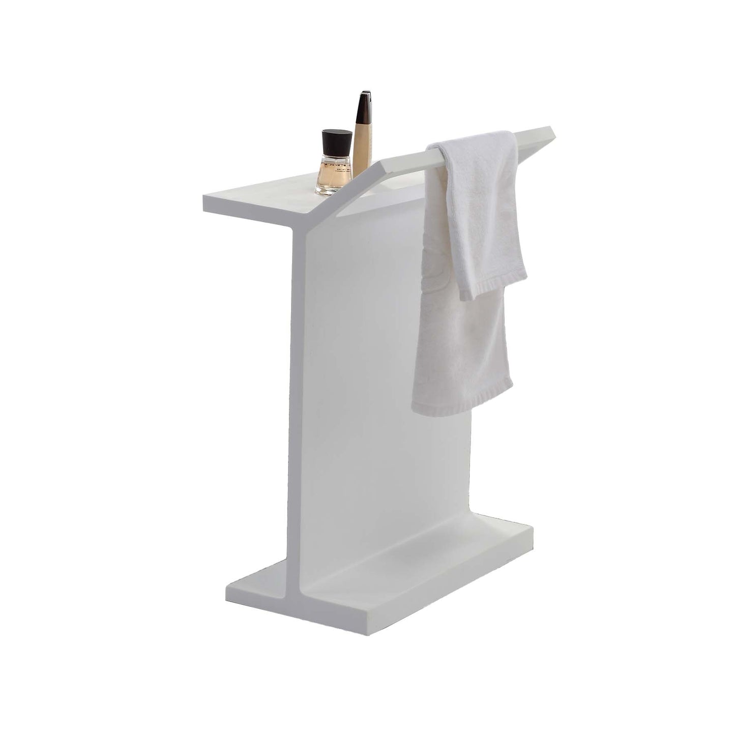 Handtuchhalter MANHATTAN aus hochwertigem Mineralguss in Weiß Matt