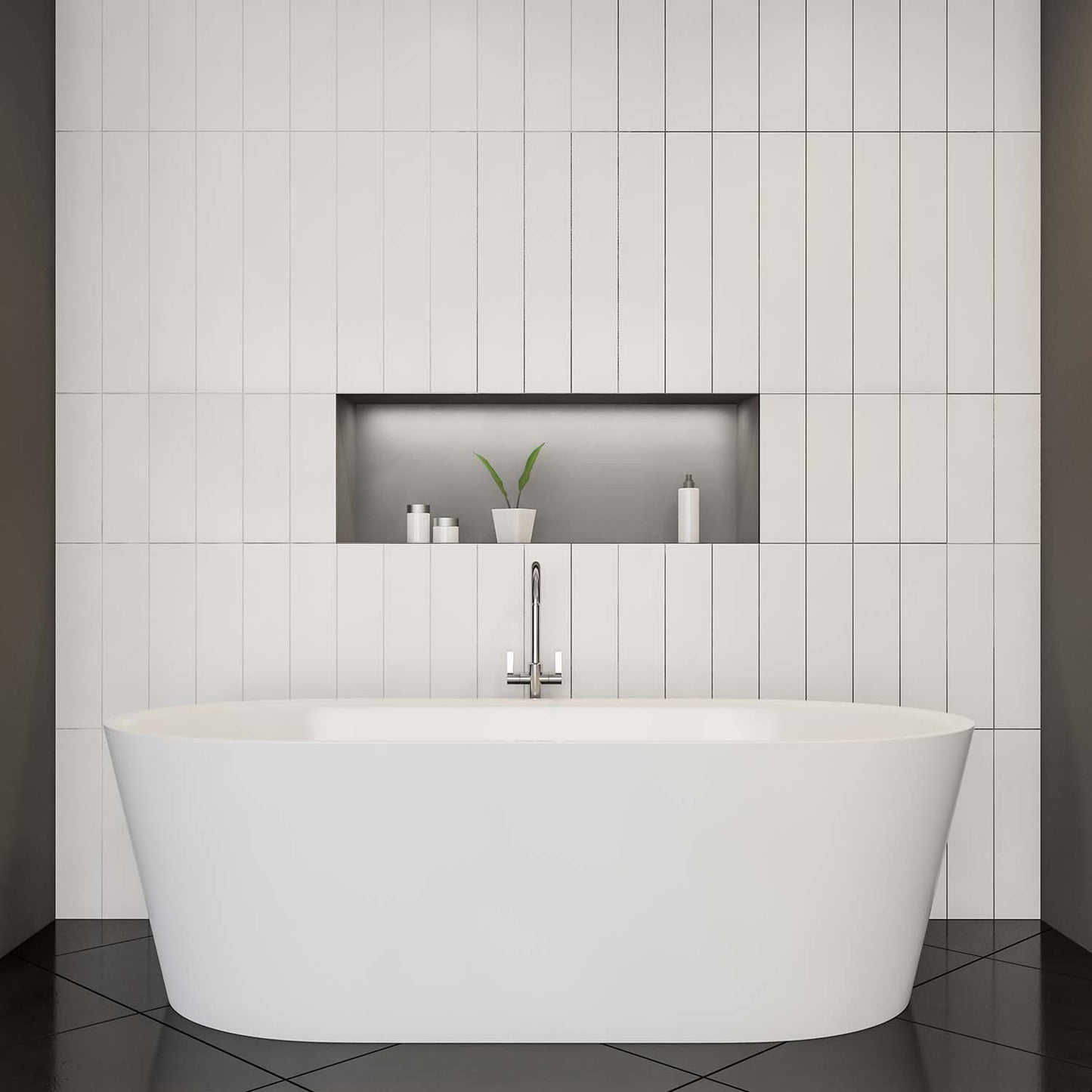 Stilform Wandnische 60x30 Rahmenlos Edelstahl Gebürstet