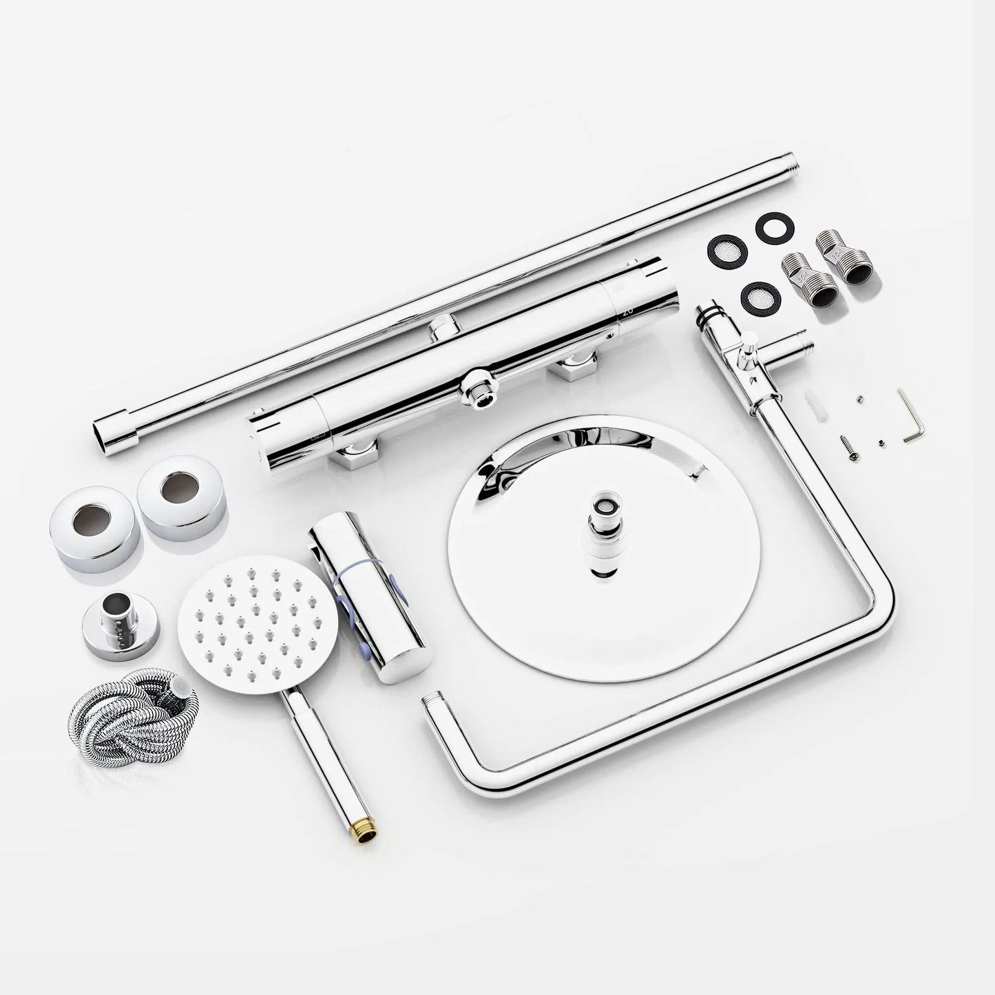 Duschsäule Thermostat Highline Pro inkl. Regendusche und Handbrause Chrom