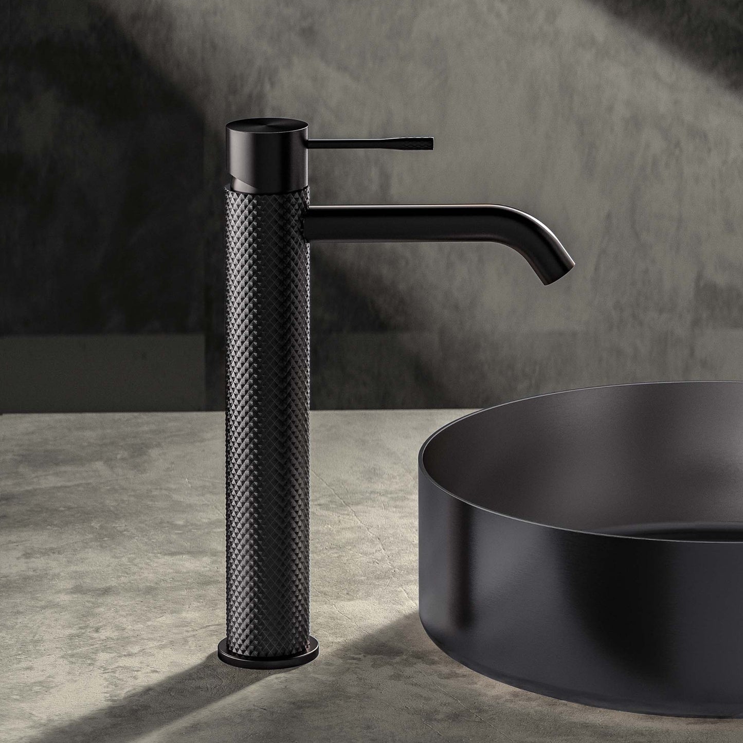 Stilform Waschtischarmatur aus der Serie Iconic Hohe Ausführung in Gunmetal