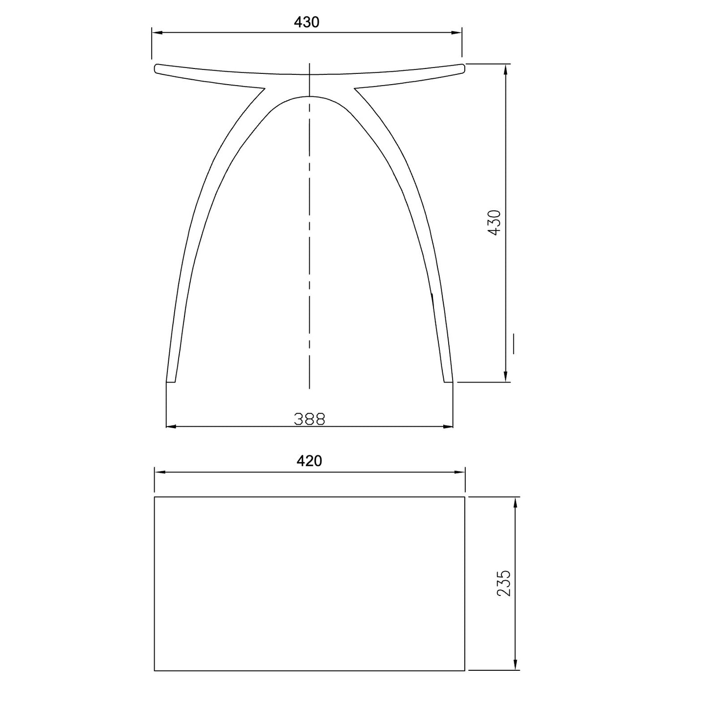 Badhocker MANHATTAN aus hochwertigem Mineralguss in Weiß Matt