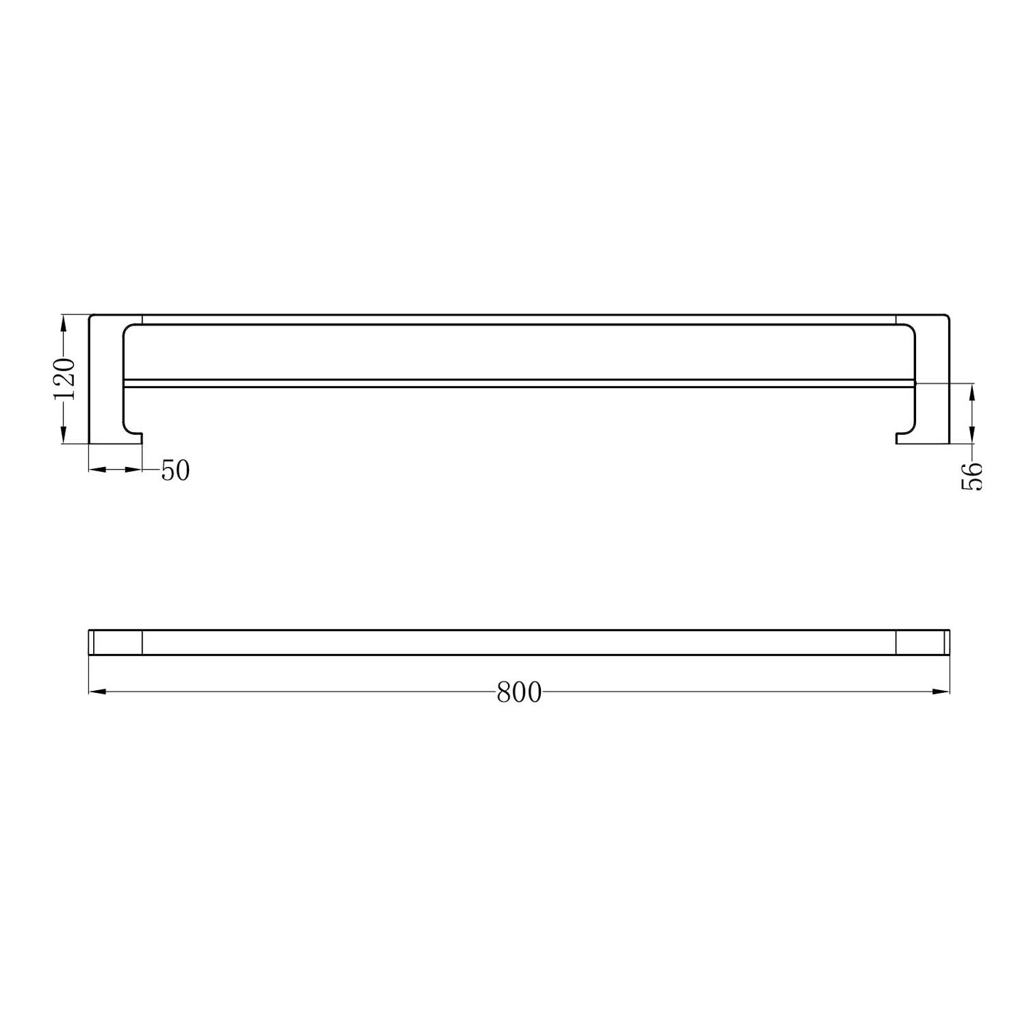 Handtuchhalter Soho Serie Schwarz matt