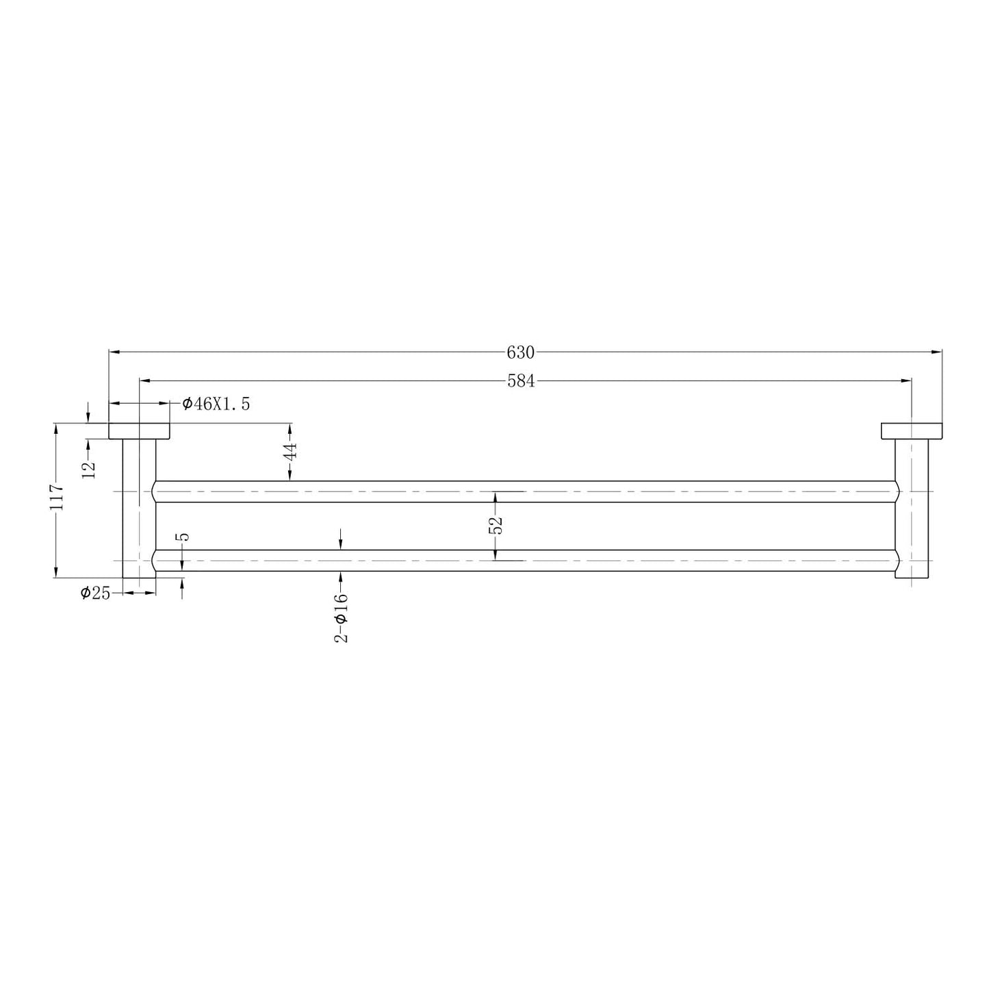 Handtuchhalter Highline Serie Chrome