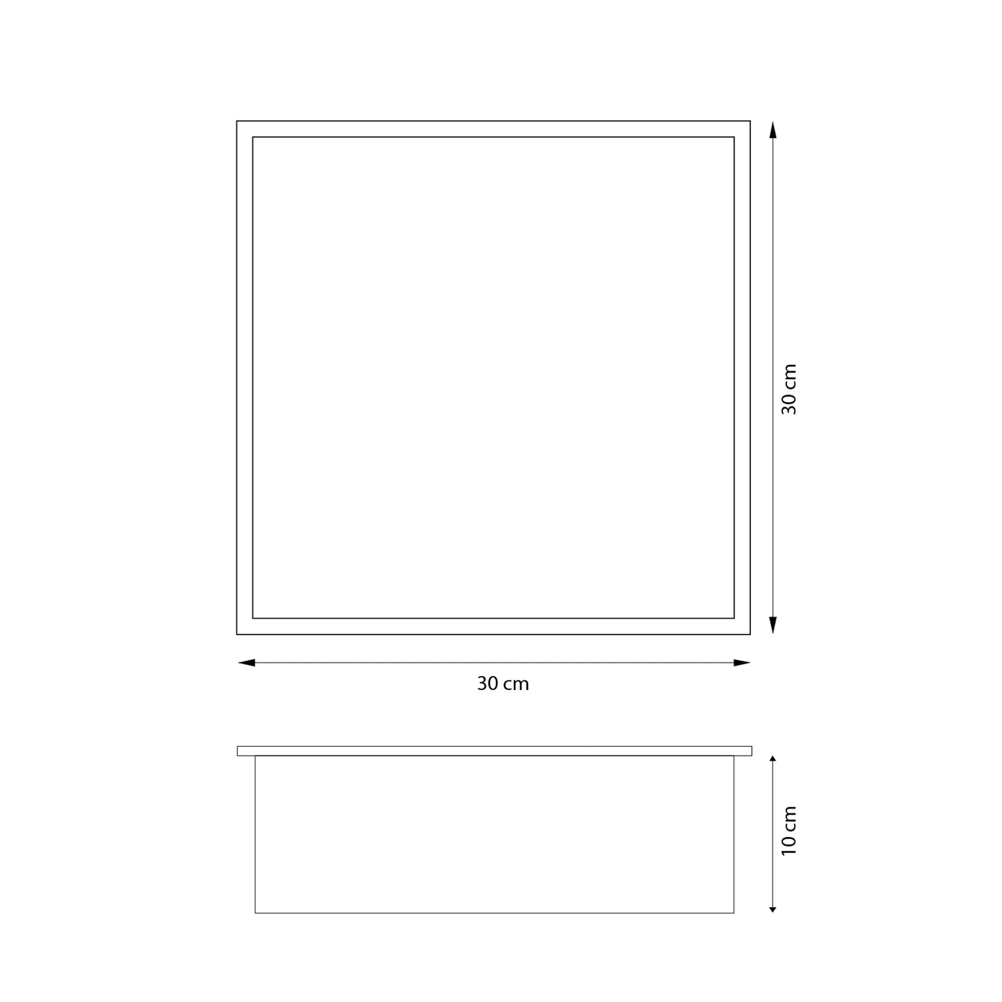 Wandnische Minimal Gebürsteter Edelstahl in 30x30 oder 60x30