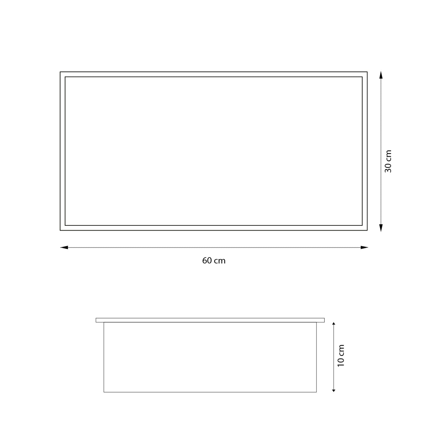Wandnische Minimal Gebürsteter Edelstahl in 30x30 oder 60x30