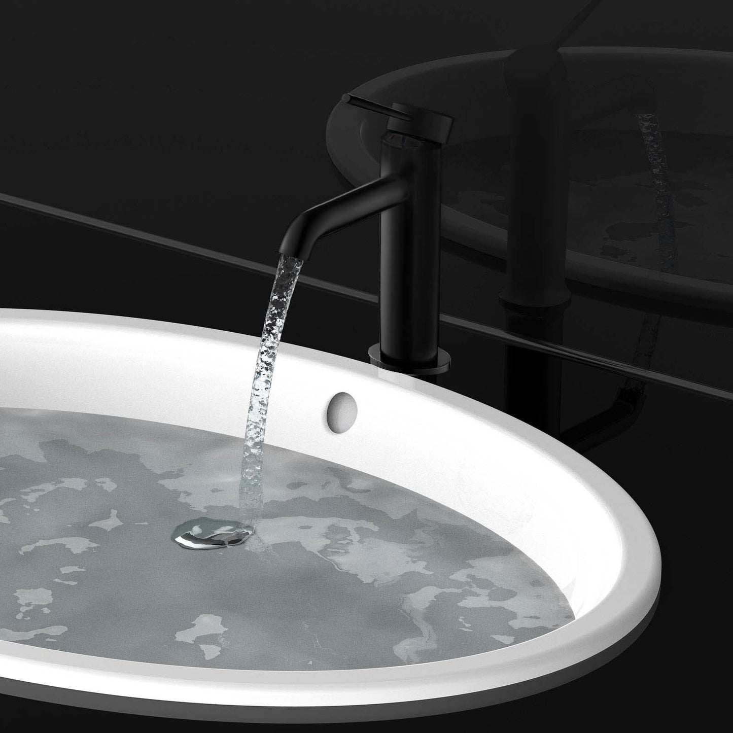 Stilform Moderne Waschtischarmatur aus der Serie Park in schwarz matt