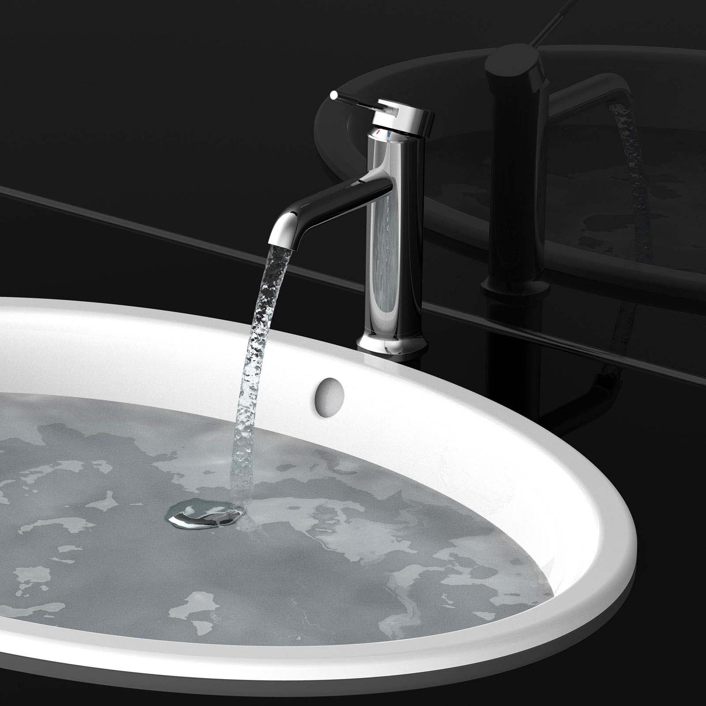 Stilform Moderne Waschtischarmatur aus der Serie Park in Chrom