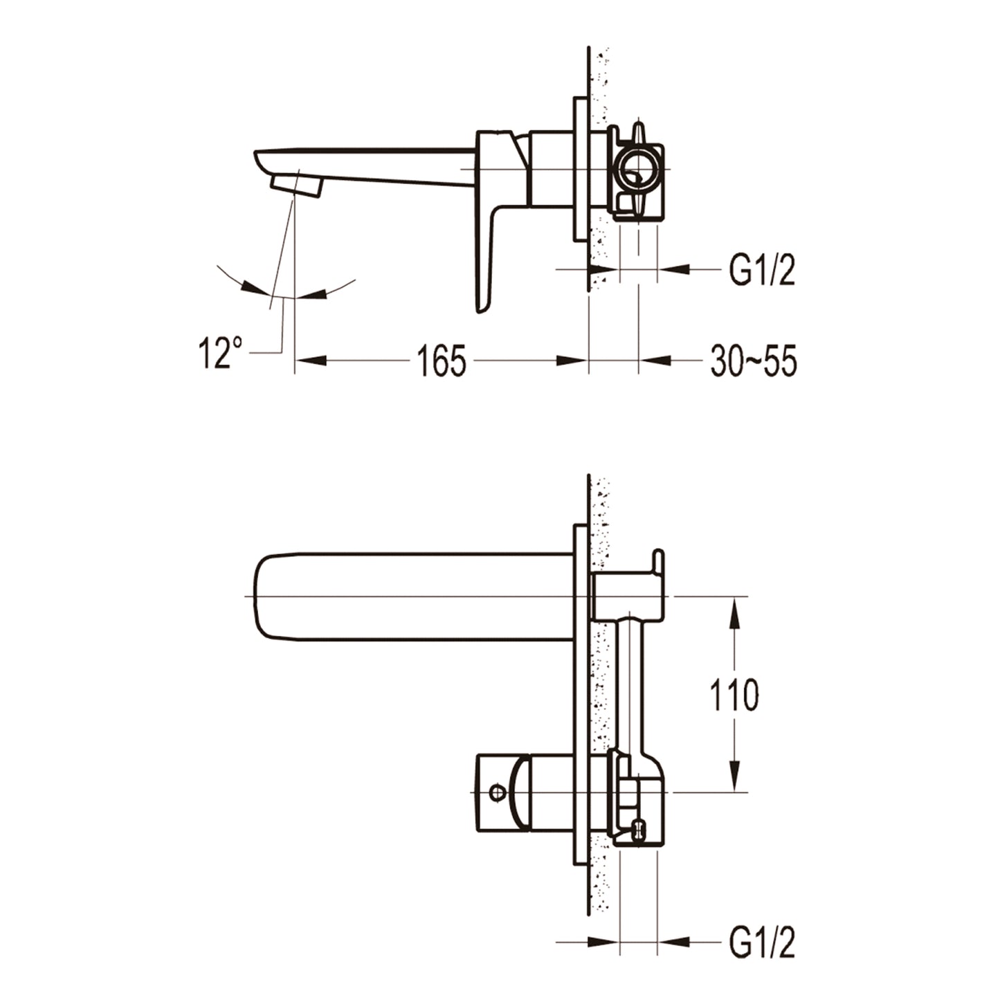 Soho 2.0 Unterputz Waschtischarmatur inkl. Grundkörper