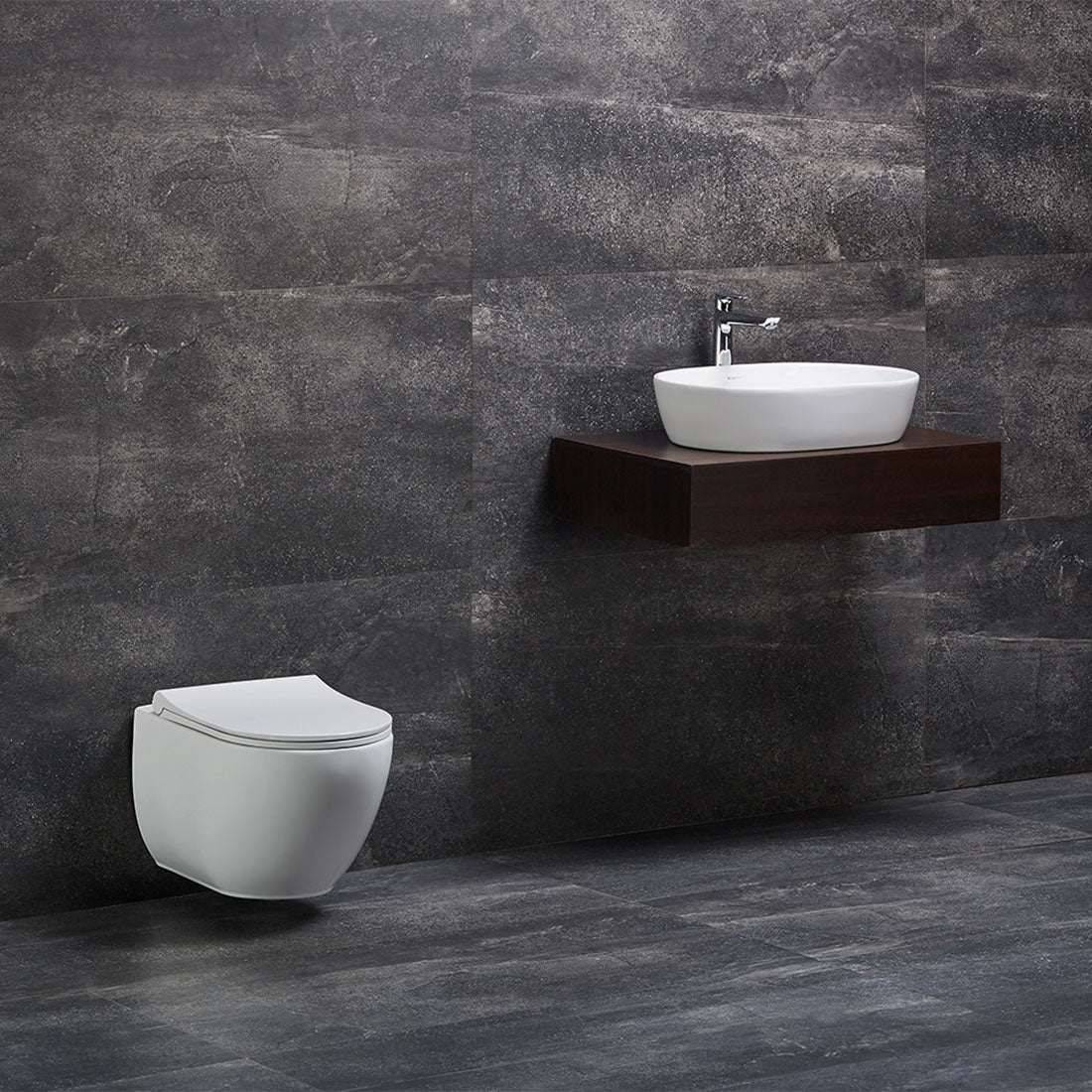 Park Hänge Wand WC Spülrandlos Toilette Weiß Glanz mit WC-Sitz